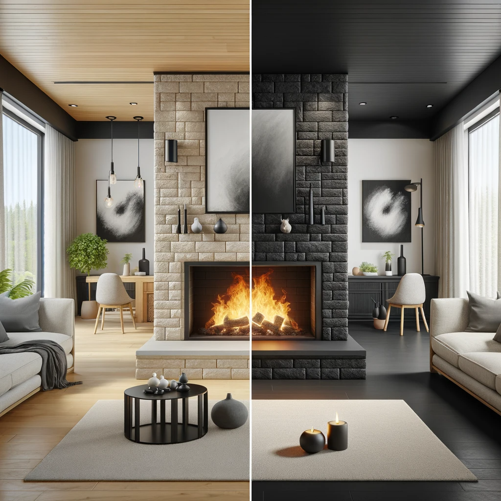 How to Transform Your Stone Fireplace with Black Chalk Paint