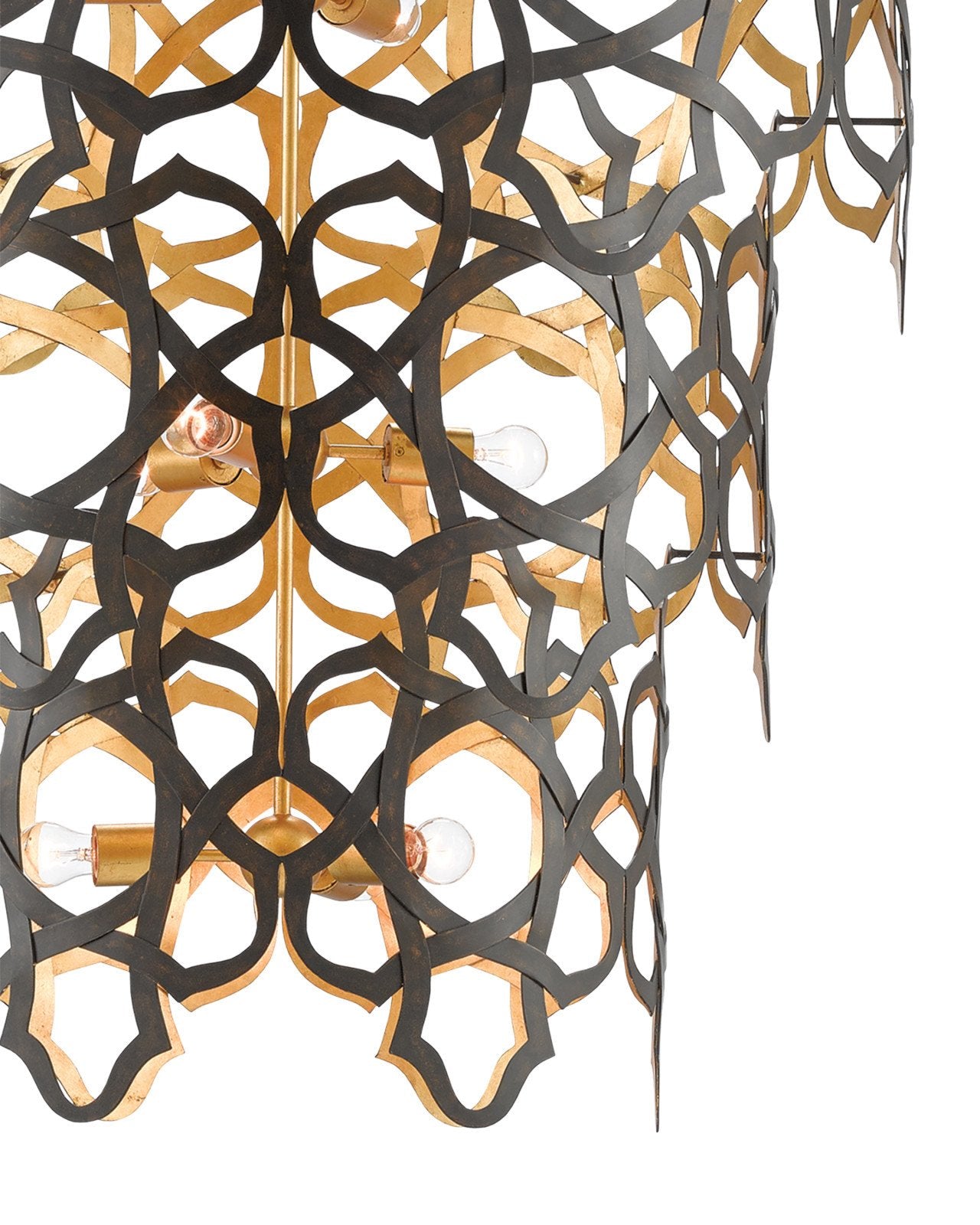 Mauresque Large Bronze & Gold Chandelier