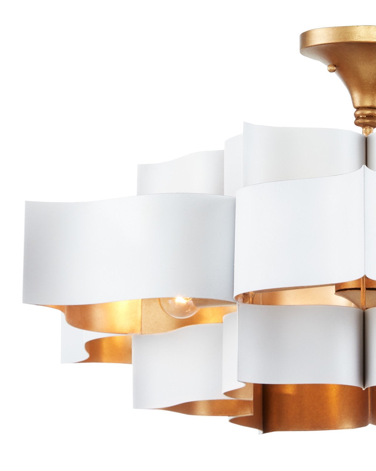 Grand Lotus Large White Chandelier