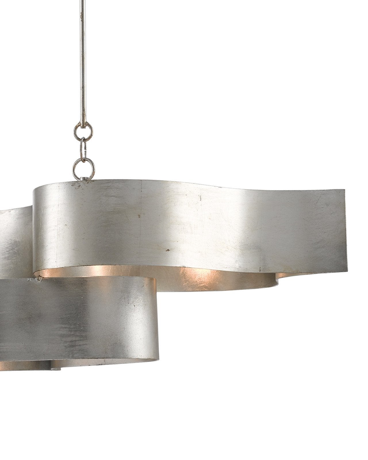 Grand Lotus Silver Oval Chandelier