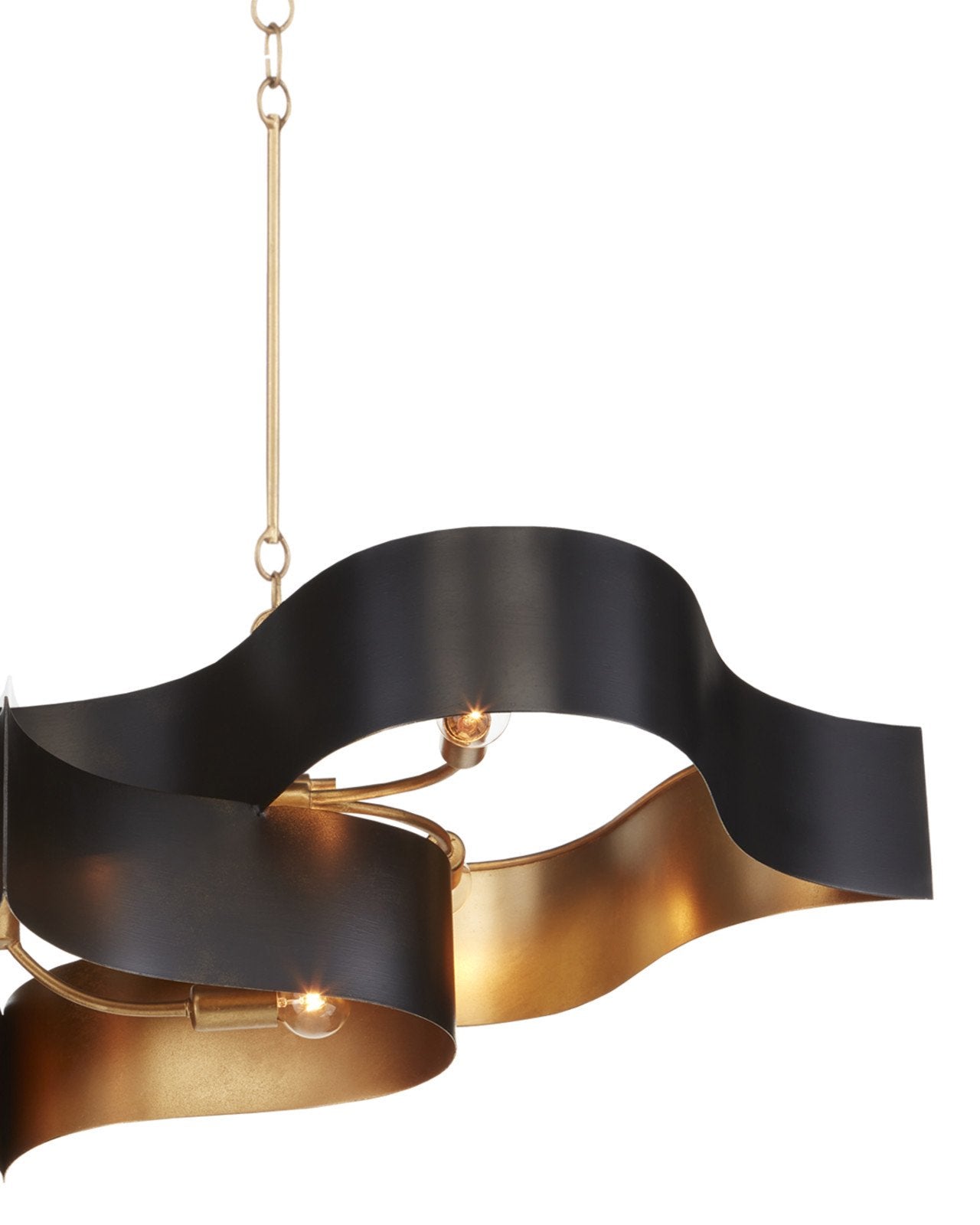 Grand Lotus Black Oval Chandelier