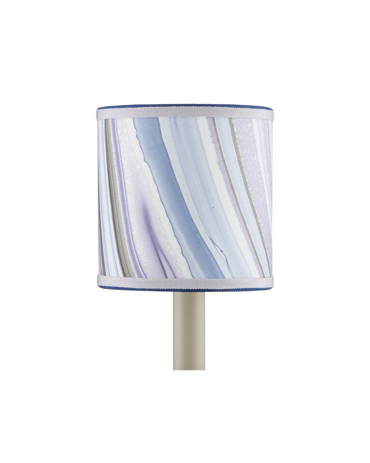 Marble Lavender Paper Drum Chandelier Shade