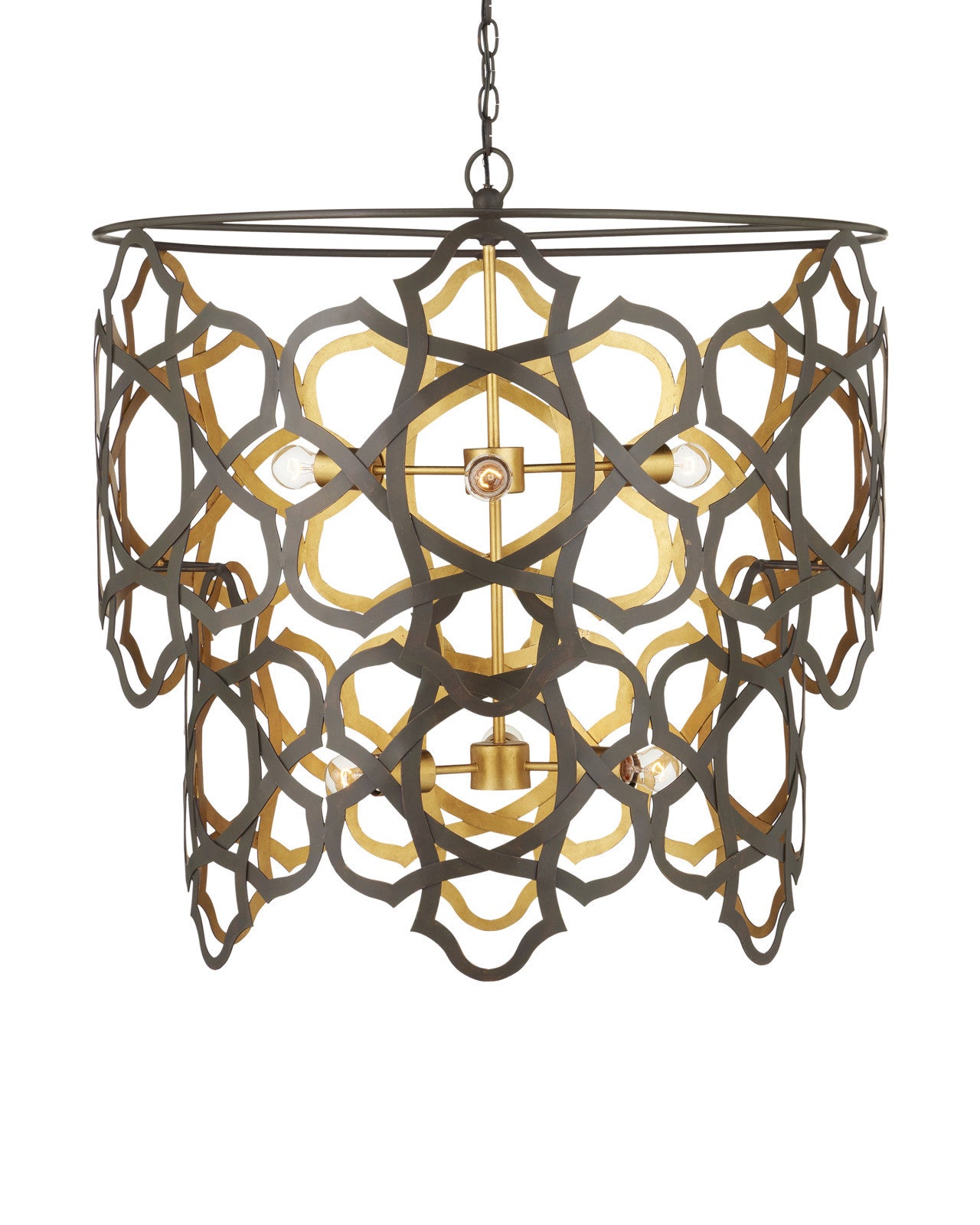 Mauresque Medium Bronze & Gold Chandelier