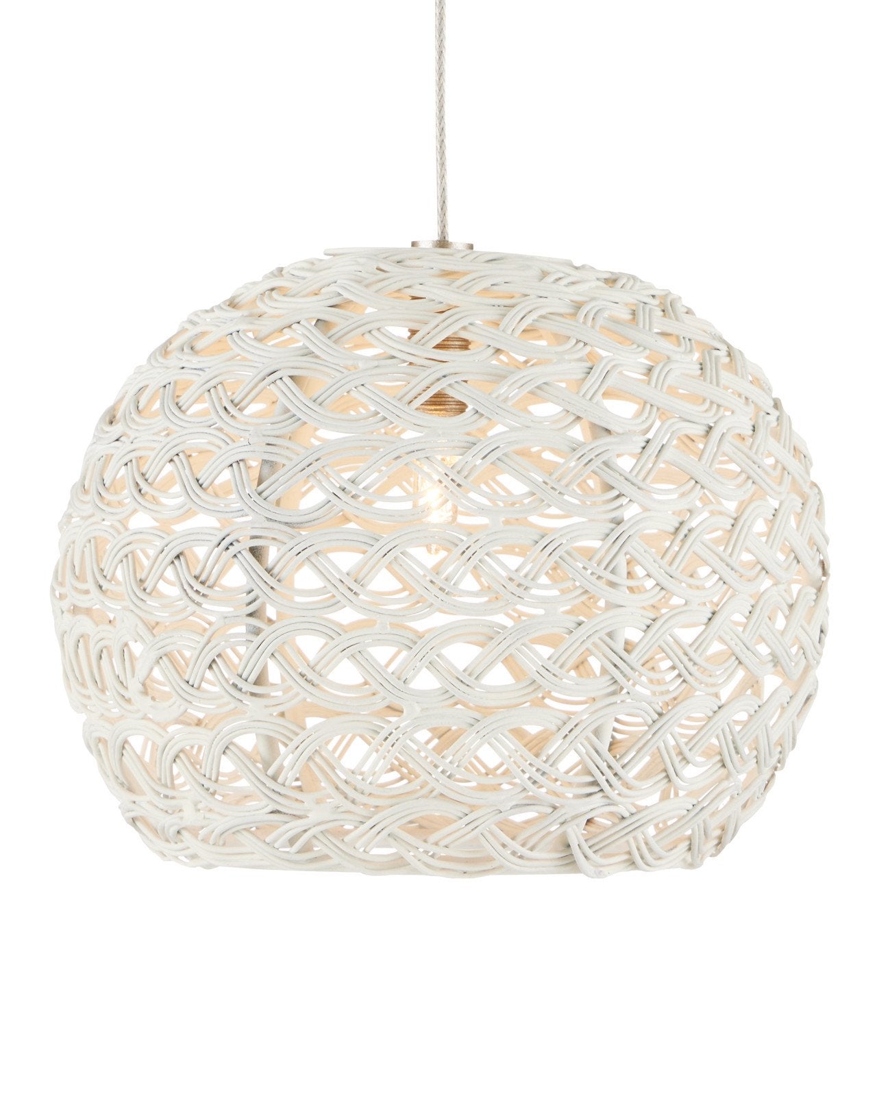 Piero White 36-Light Round Multi-Drop Pendant