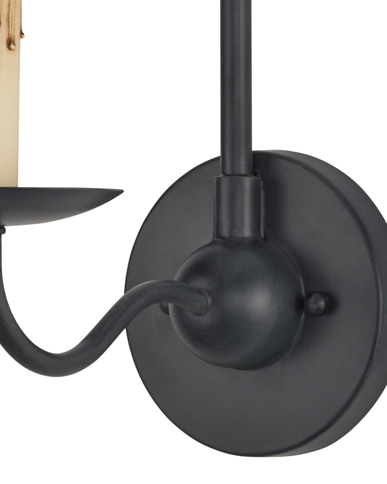 Saxon Single-Light Black Wall Sconce