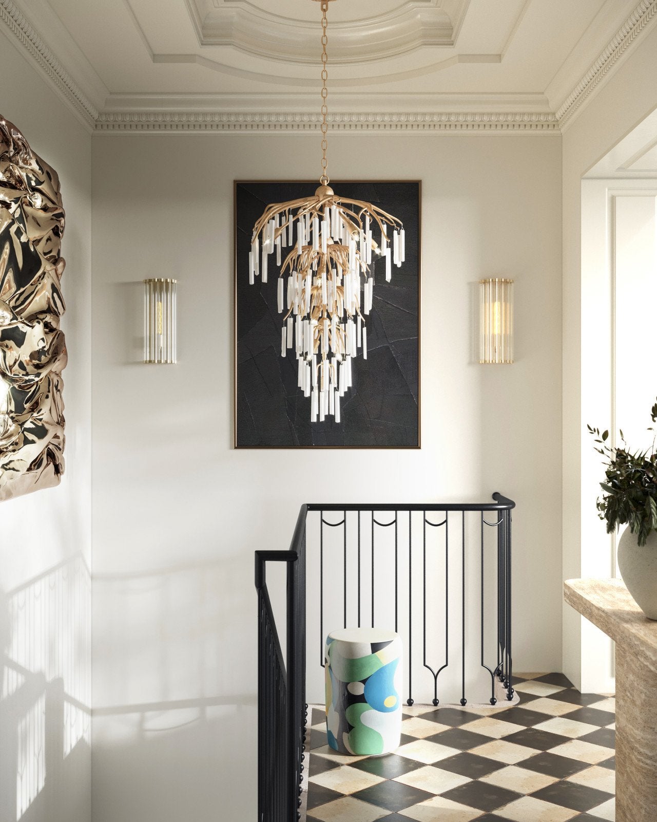 Quatervois Champagne Chandelier