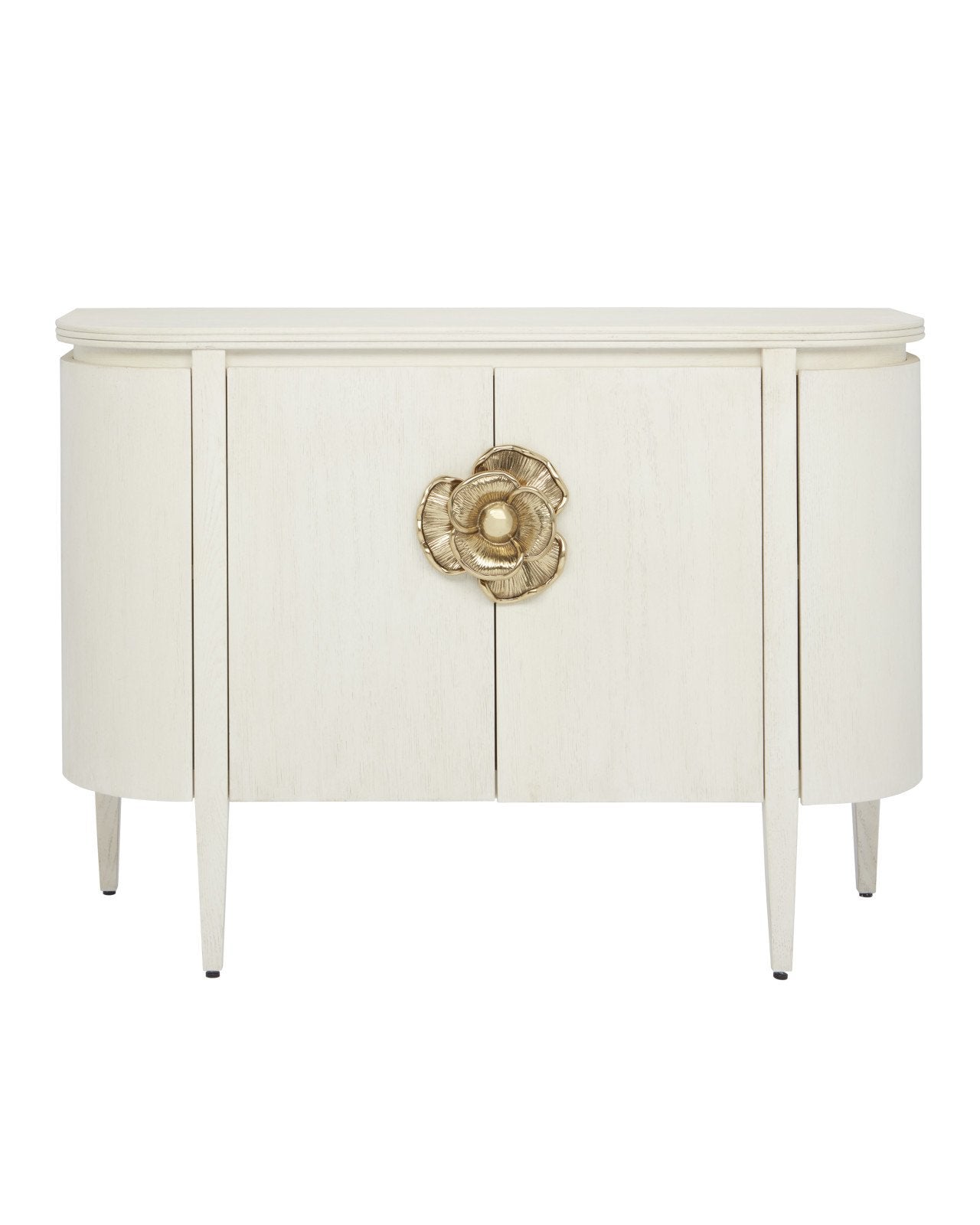 Briallen White Demi-Lune Cabinet