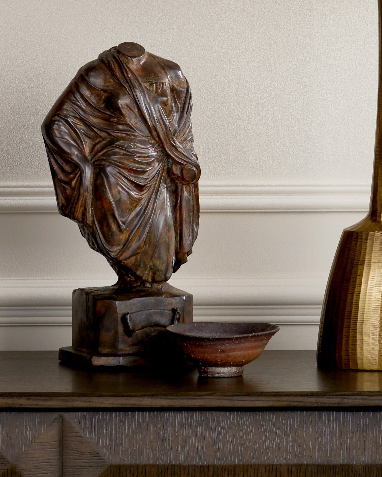 Greek Female Torso Bronze