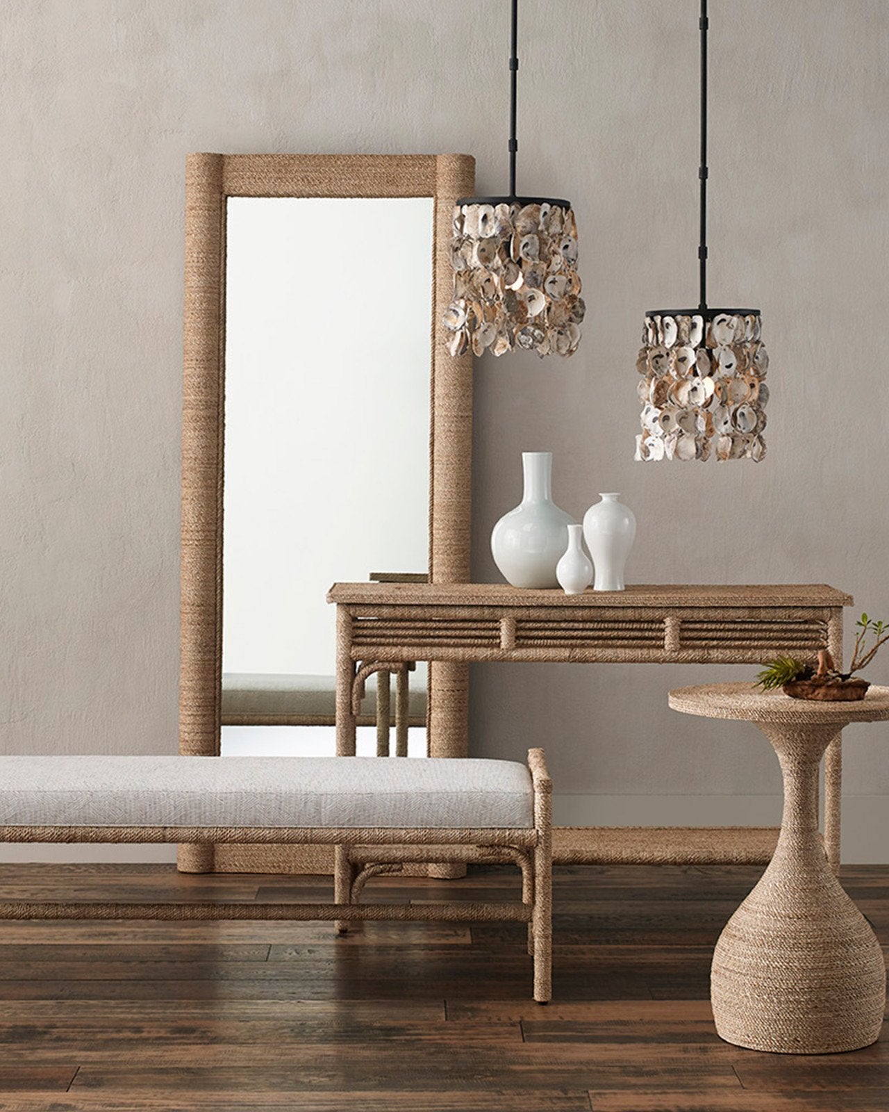 Vilmar Rope Floor Mirror