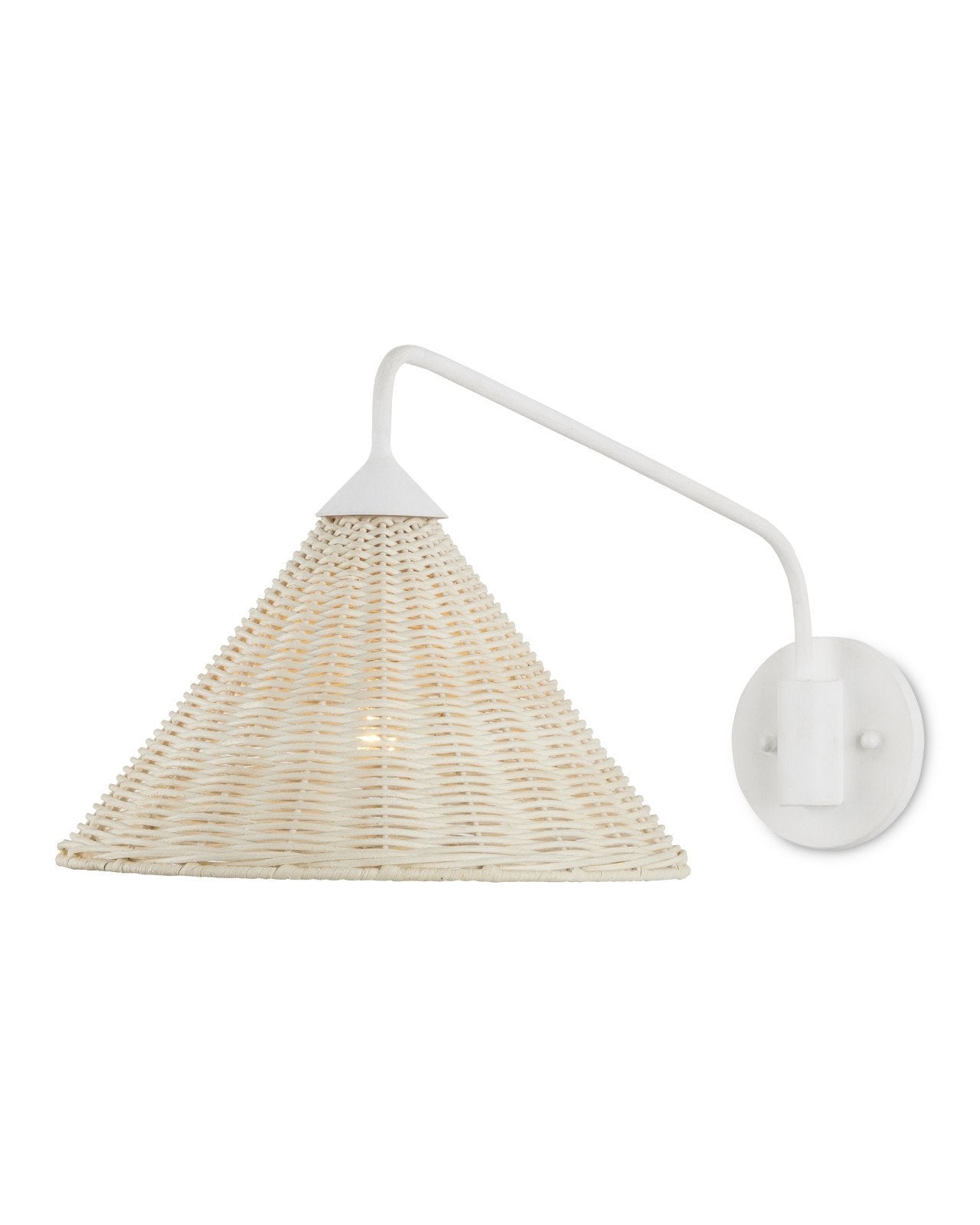 Basket White Swing-Arm Wall Sconce