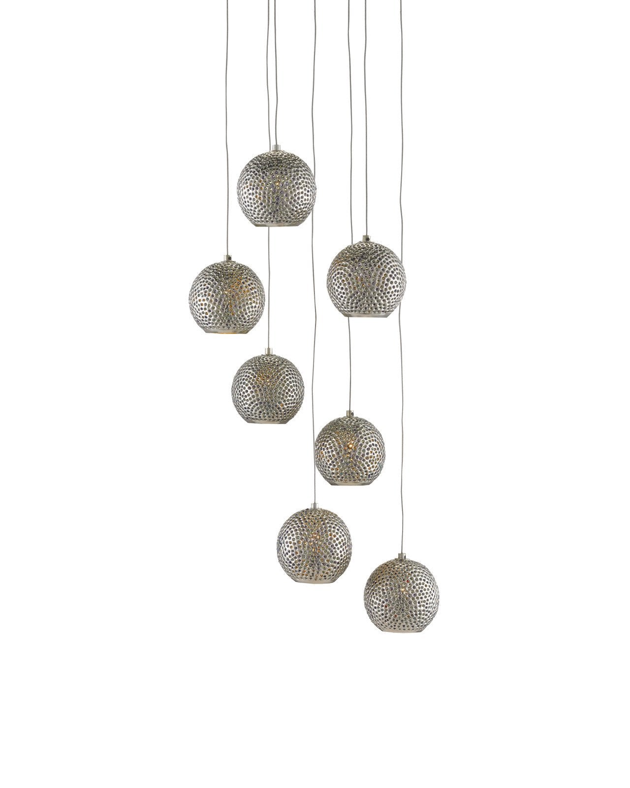 Giro 7-Light Round Multi-Drop Pendant