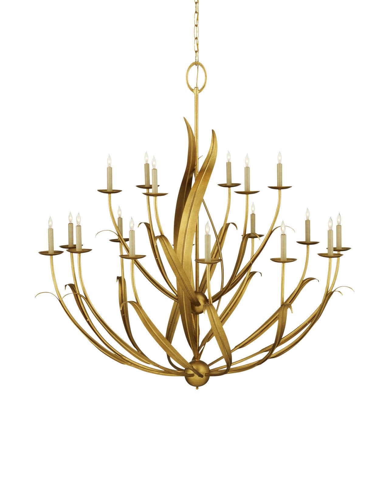 Menefee Large Gold Chandelier