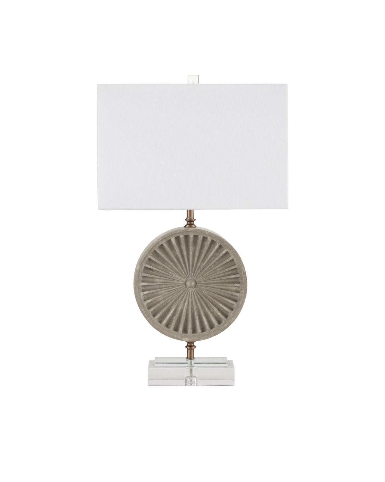 Applique Gray Table Lamp