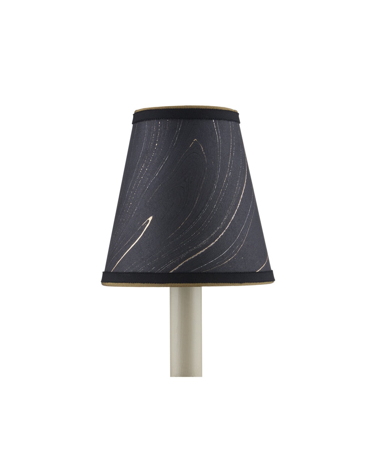 Marble Black Paper Tapered Chandelier Shade