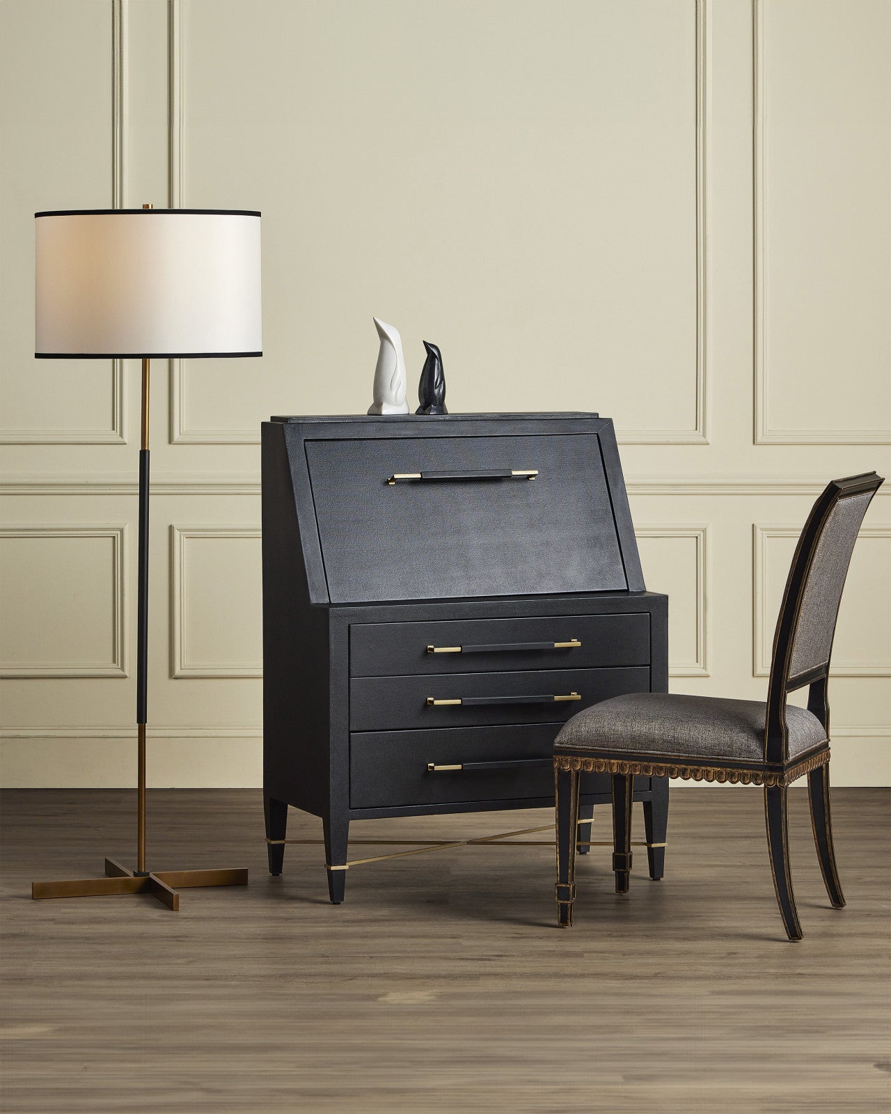 Verona Black Secretary Desk