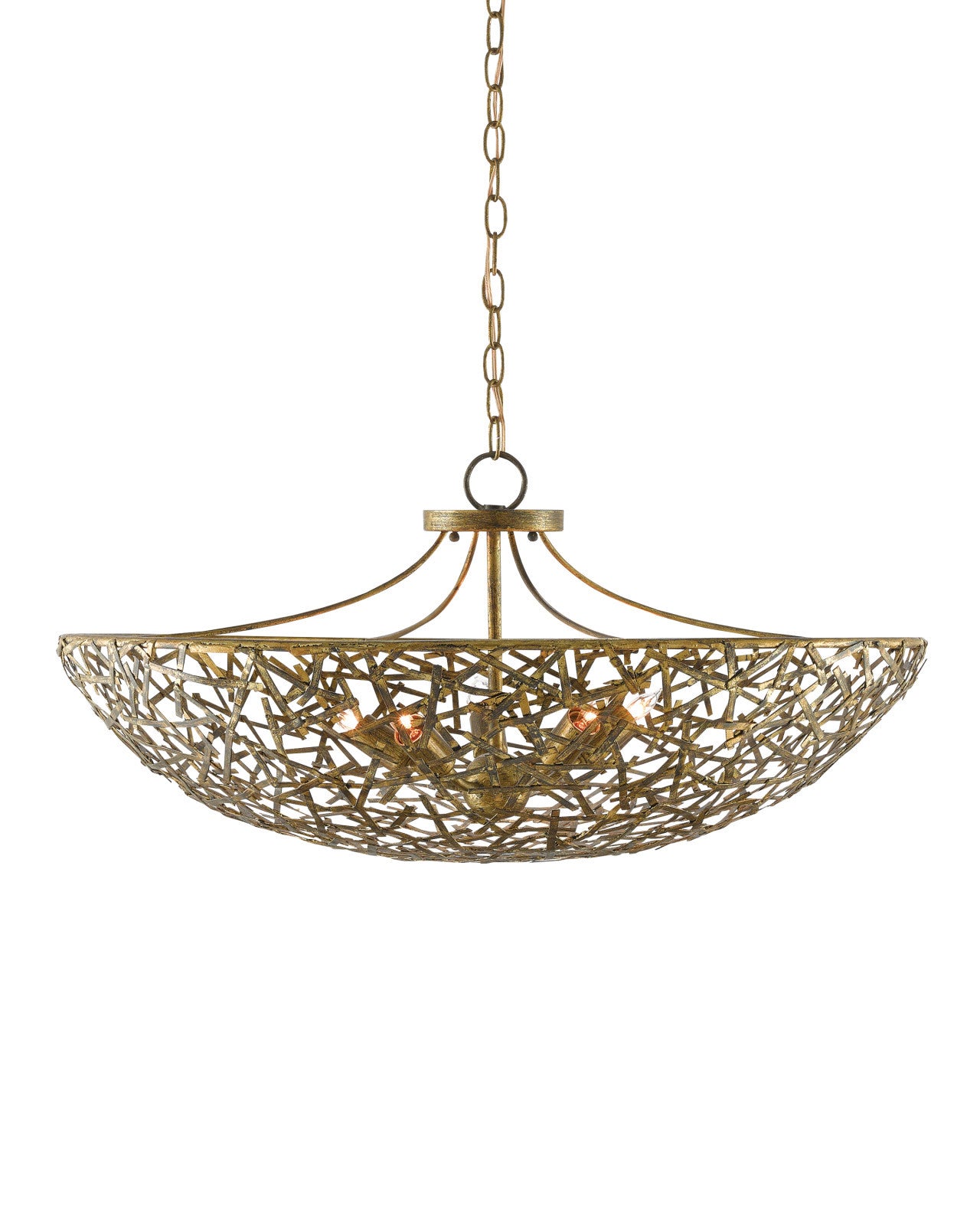 Confetti Bowl Gold Chandelier