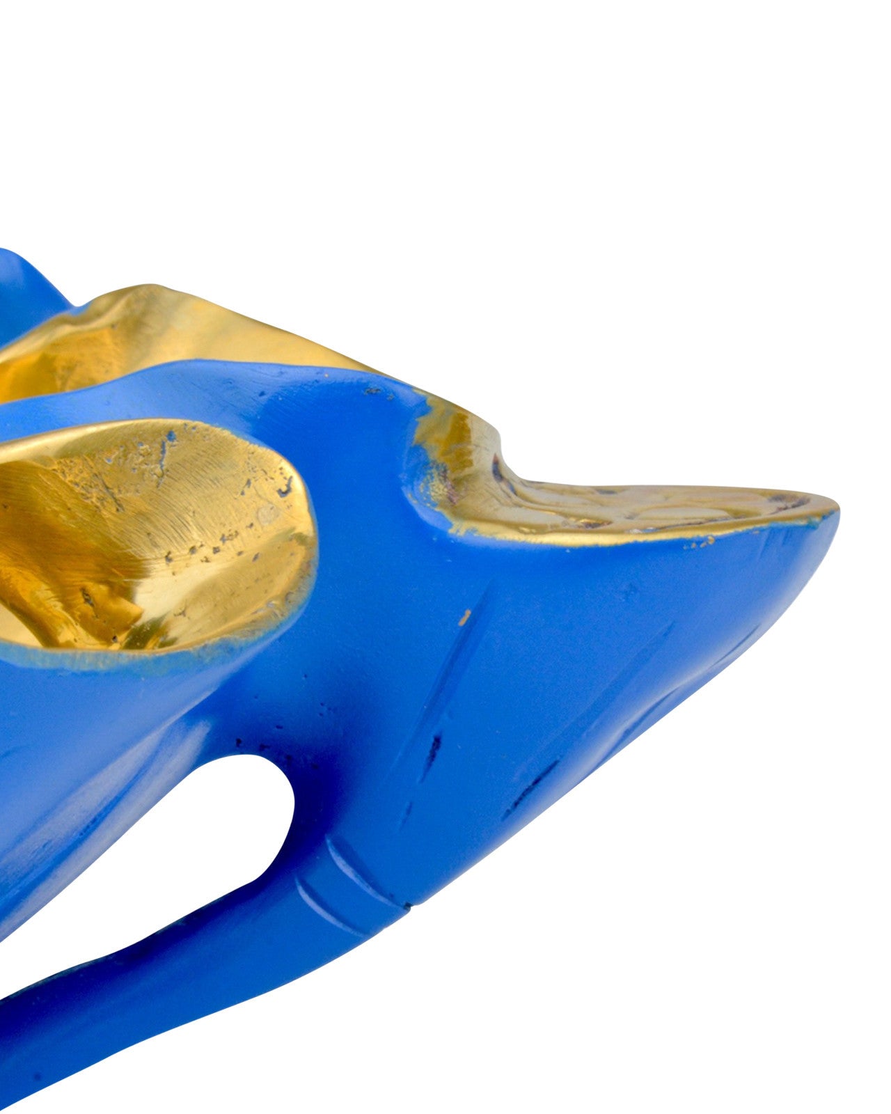 Wrapped Lotus Leaf Blue Bowl