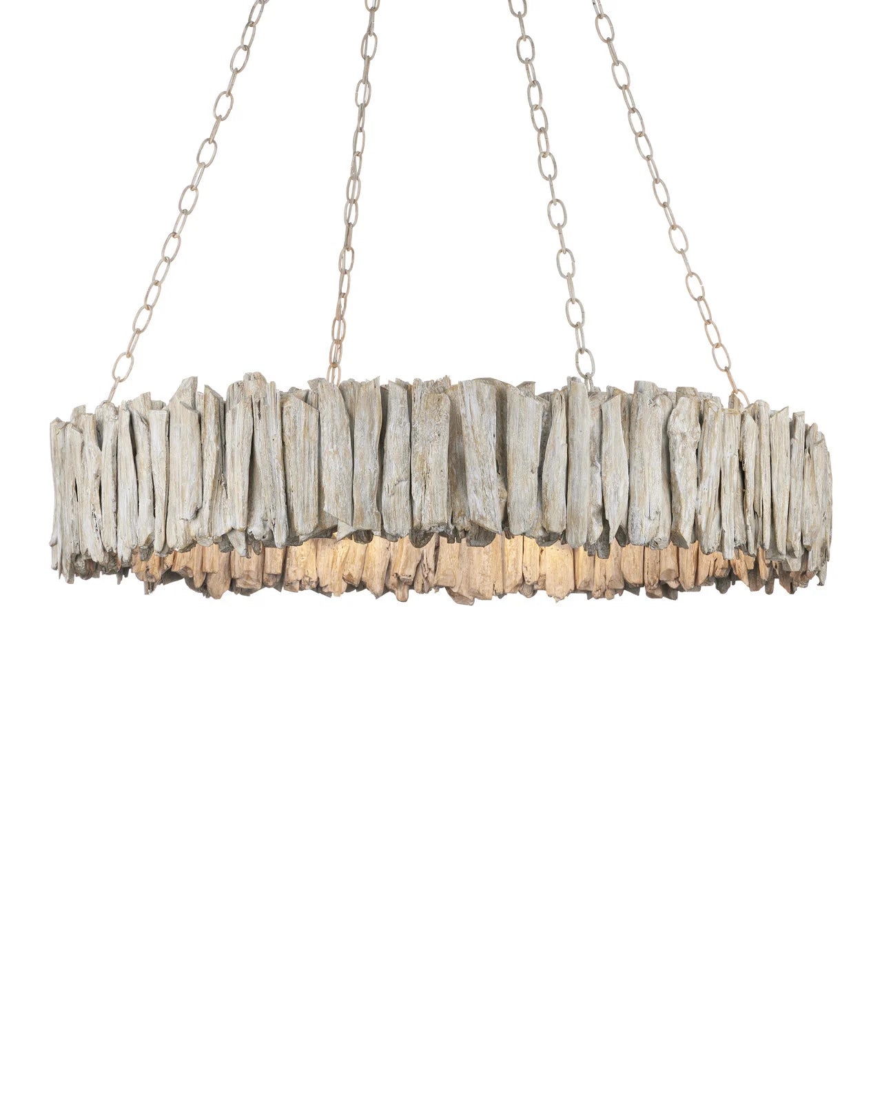 Driftwood Whitewash Ring Chandelier