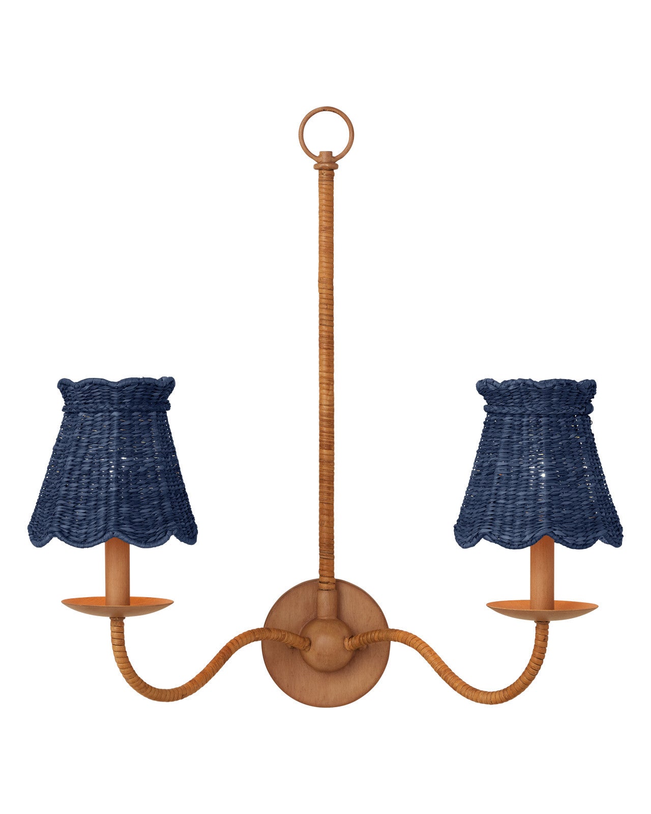 Annabelle Indigo Tapered Chandelier Shade