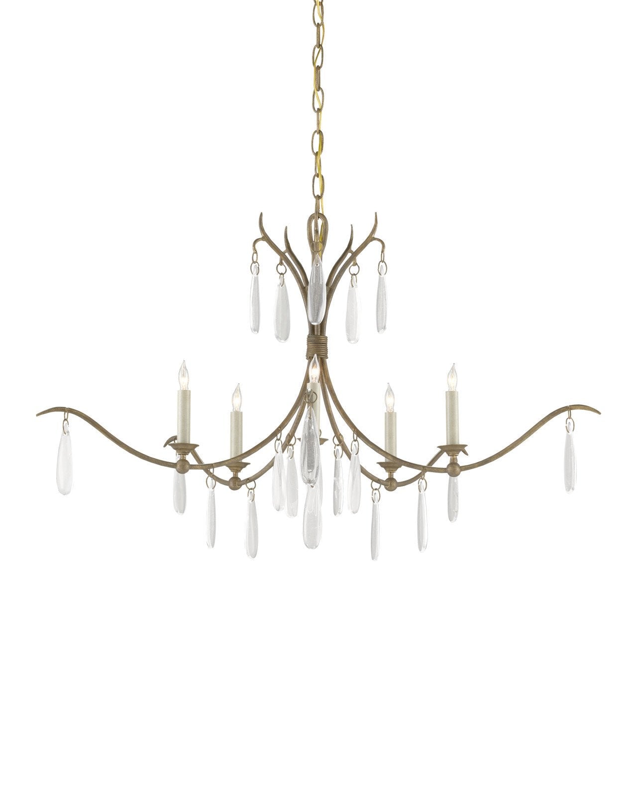 Marshallia Small Brass Chandelier