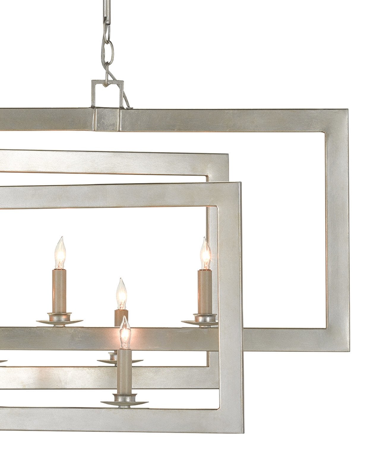 Middleton Silver Rectangular Chandelier