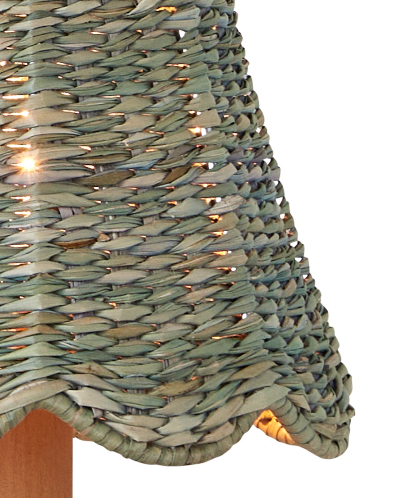 Annabelle Light Teal Tapered Chandelier Shade