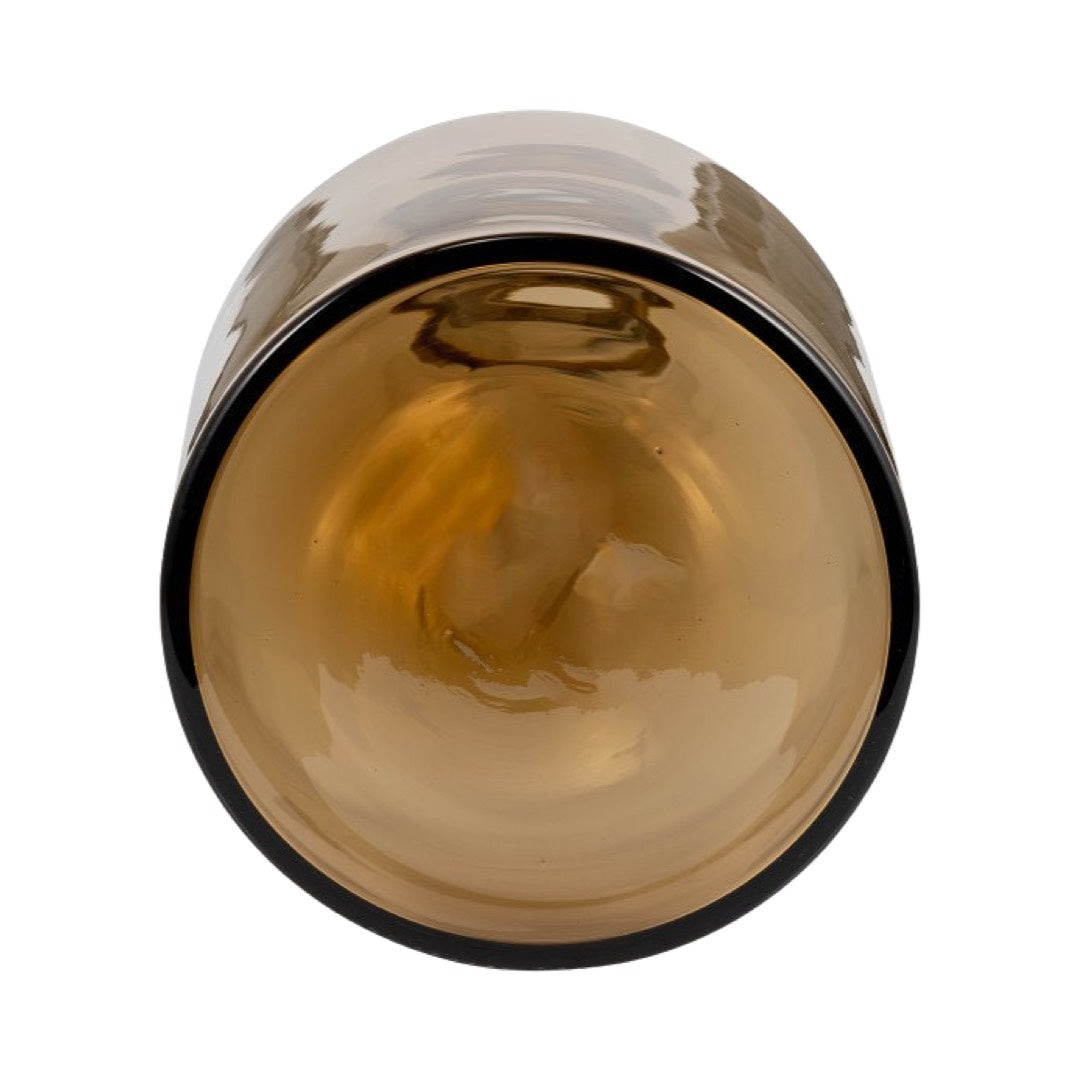 Bottom view Glass Bottle w/ Stopper, Taupe, 17