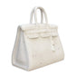 Marble Sculpture of The Princess by Currey and Company on ChicHomeVibes.com, showcasing a white marble replica Hermes Birkin Bag. This elegant piece emulates the iconic Hermes Birkin, capturing its distinctive style and luxury, perfect for chic home decor enthusiasts.