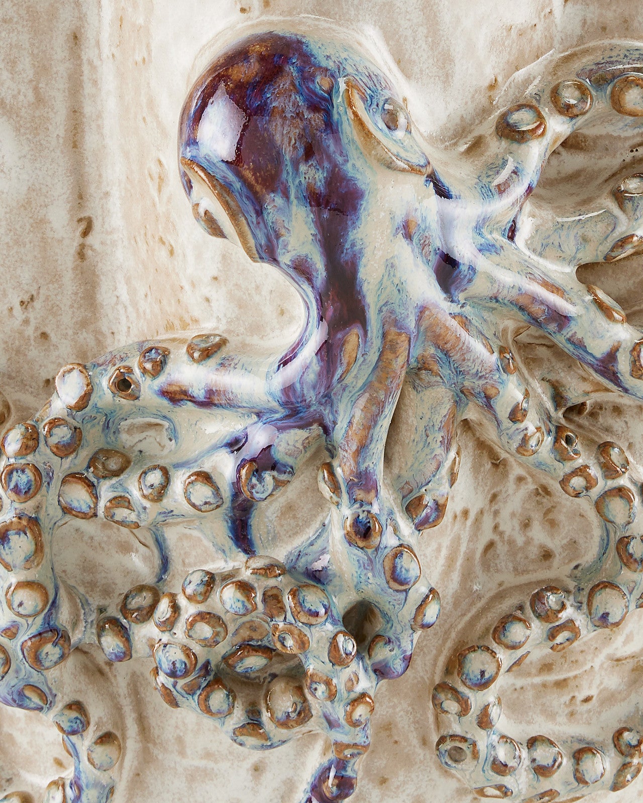 close up of octopus medium vase by currey and company