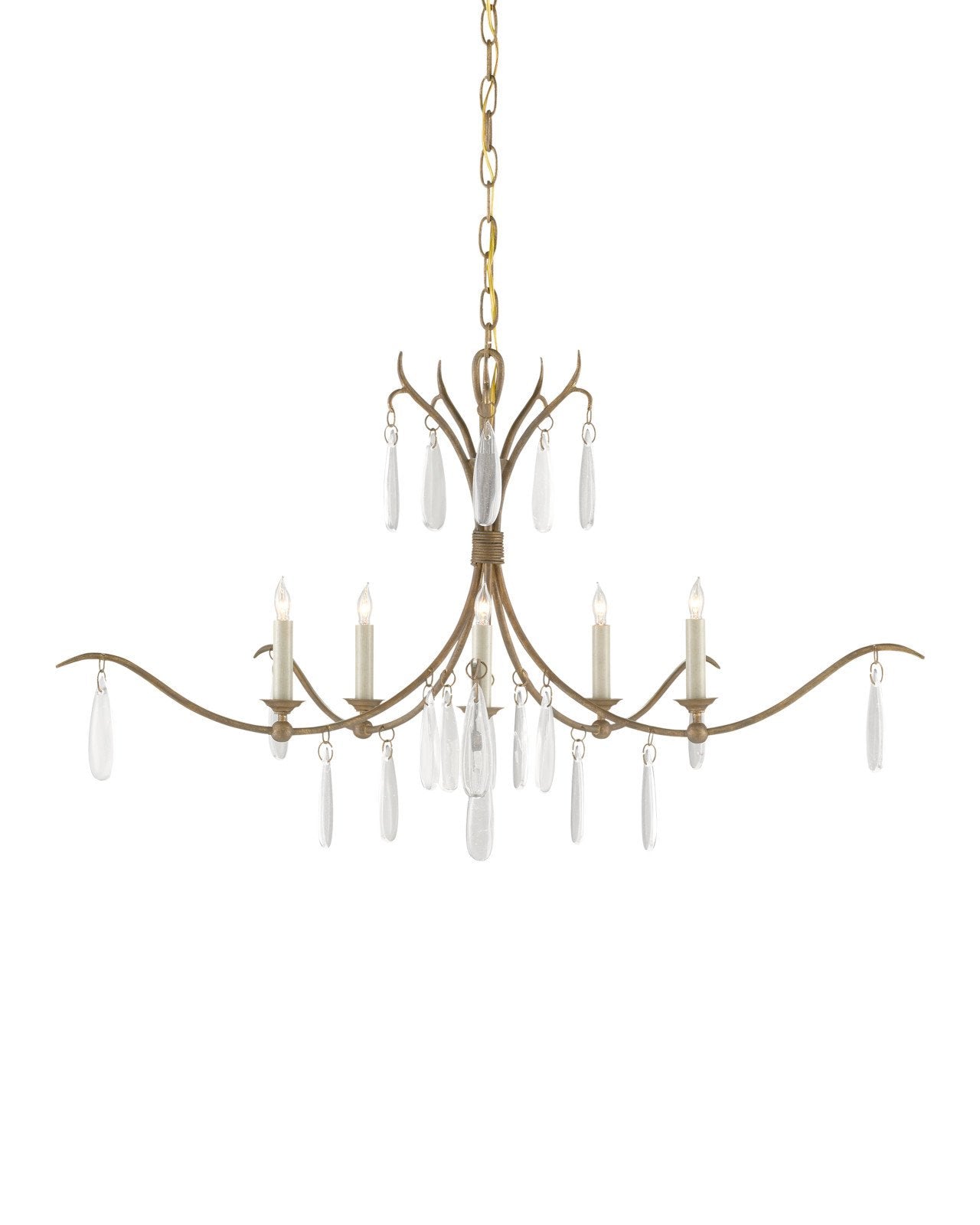 Marshallia Small Brass Chandelier