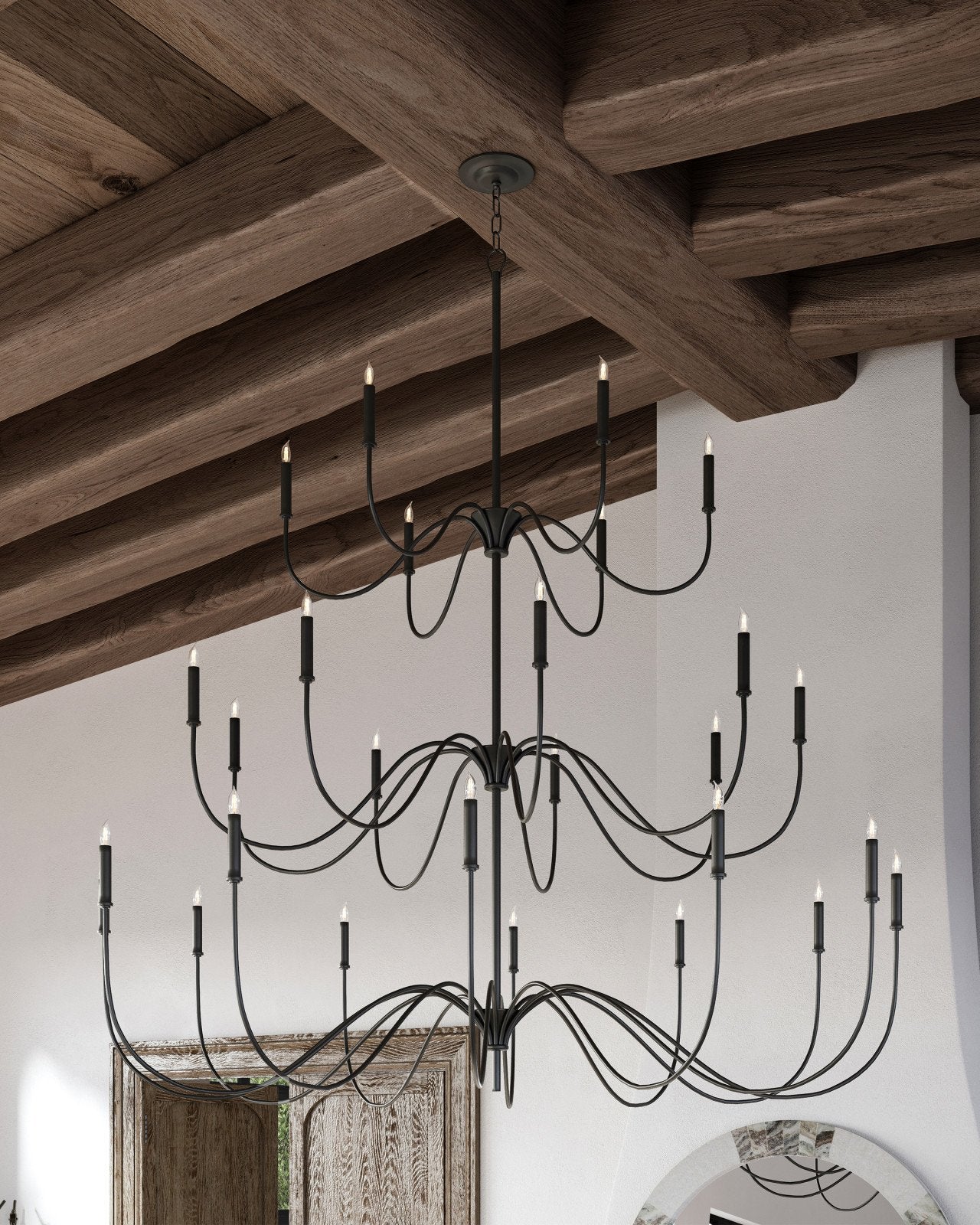 Tirrell Large Black Chandelier