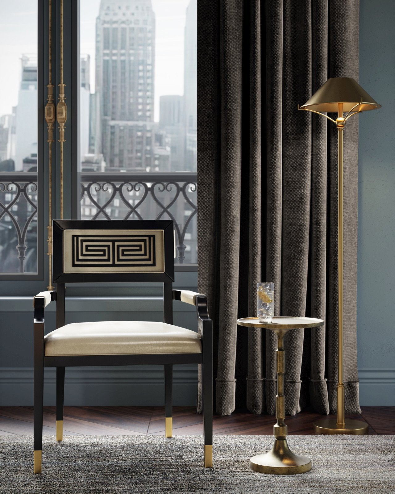 Artemis Leather Armchair, Milk