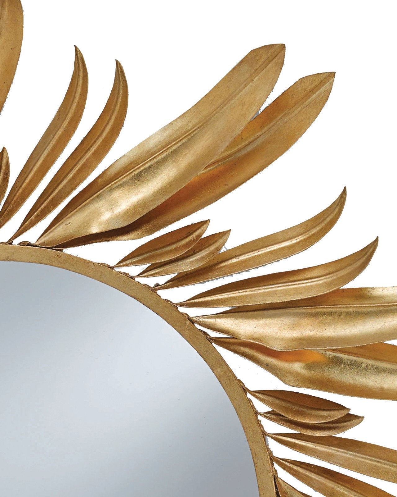 Folium Round Gold Mirror