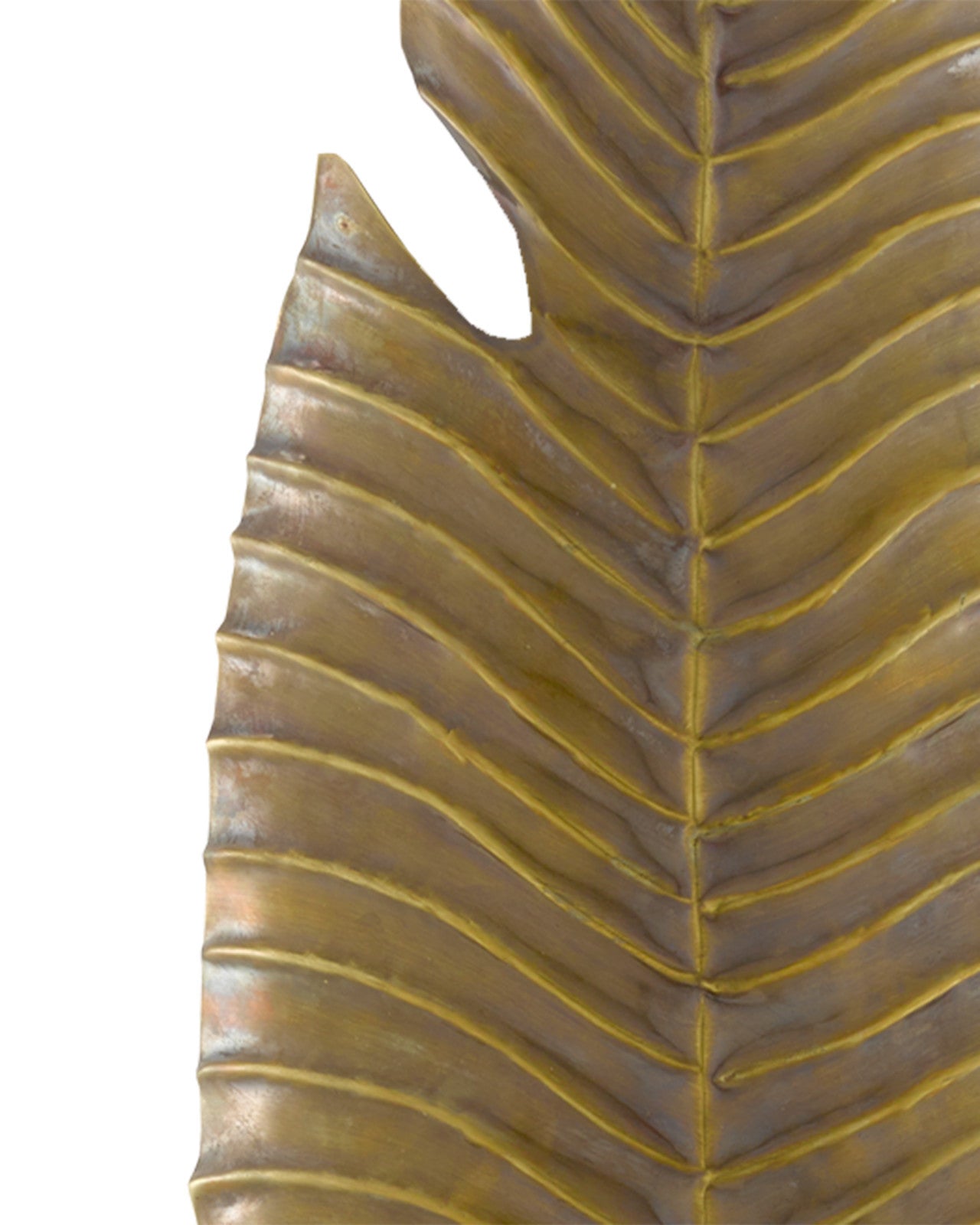 Tropical Brass Leaf Wall Sconce