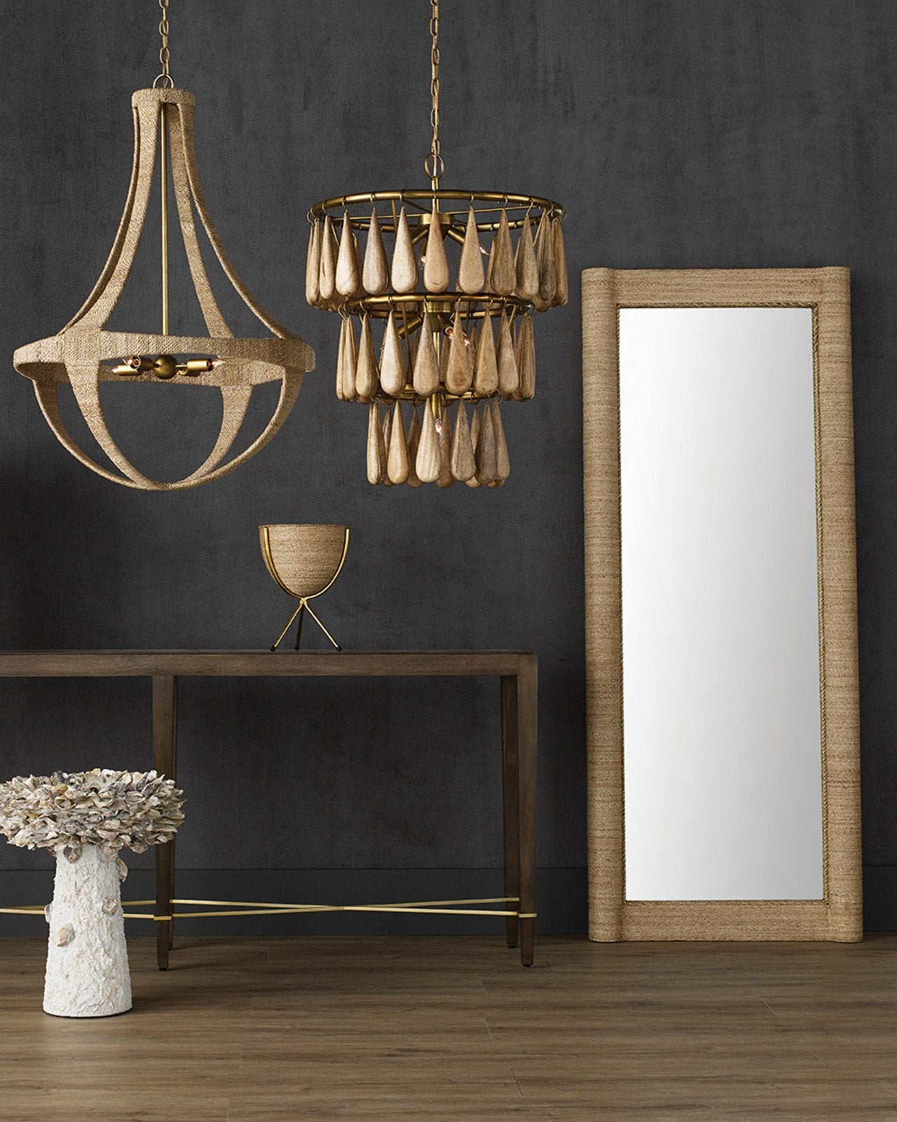 Vilmar Rope Floor Mirror