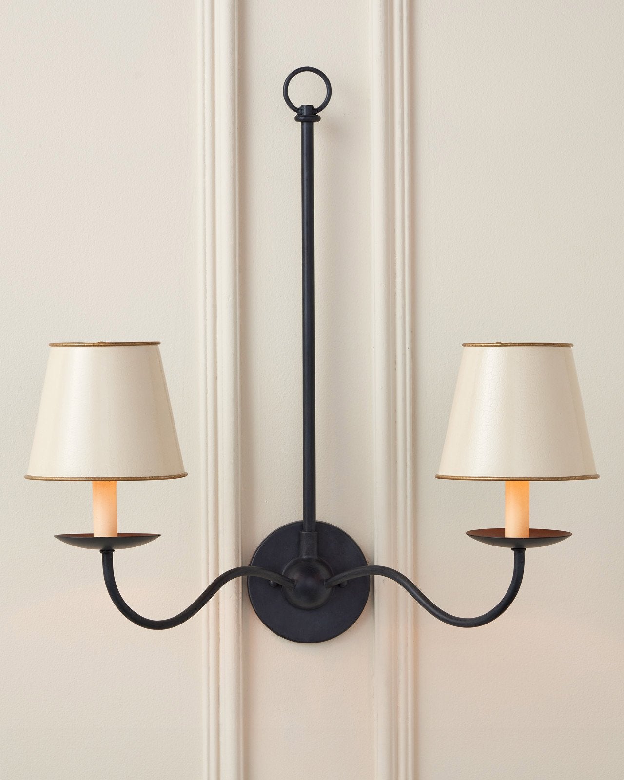 Tole Ivory Tapered Chandelier Shade