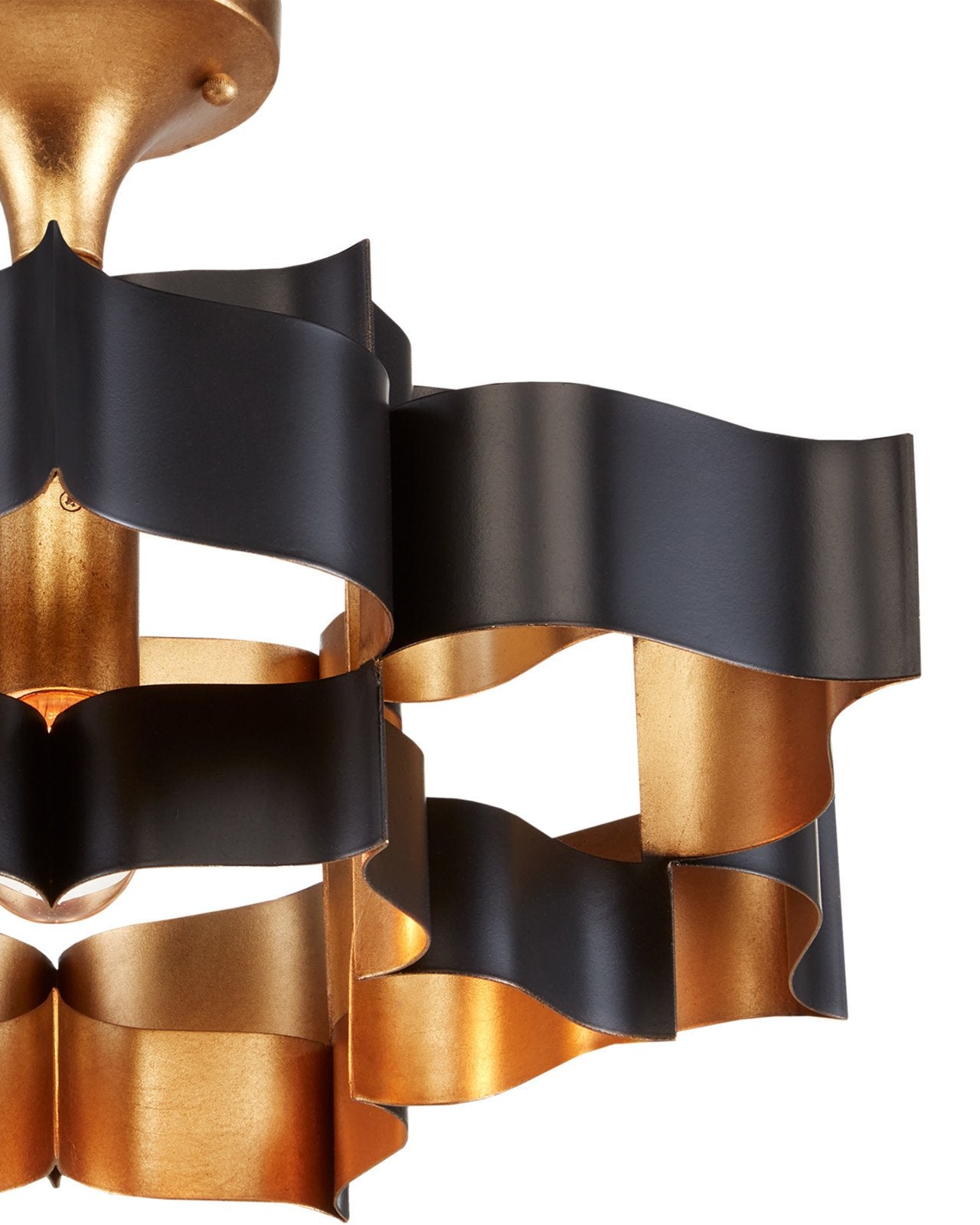 Grand Lotus Small Black Chandelier