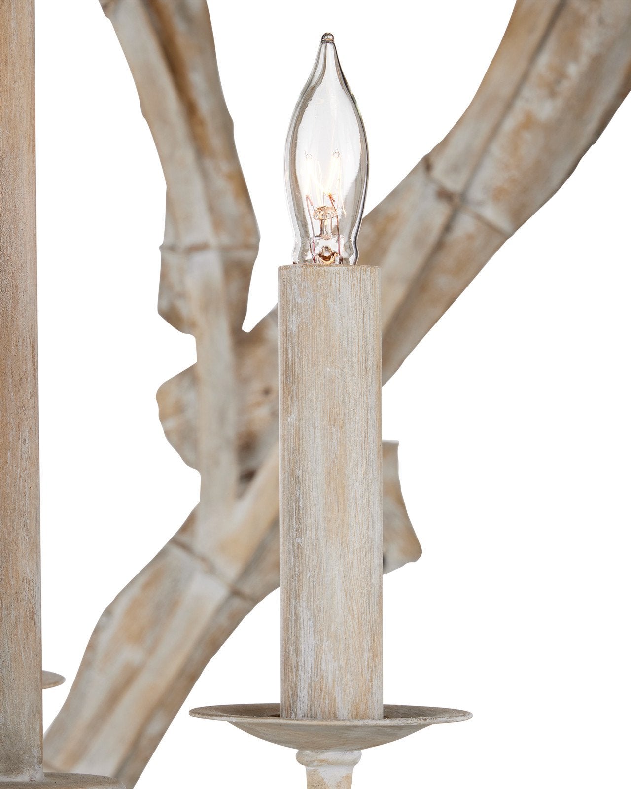 Driftwood Whitewash Orb Chandelier