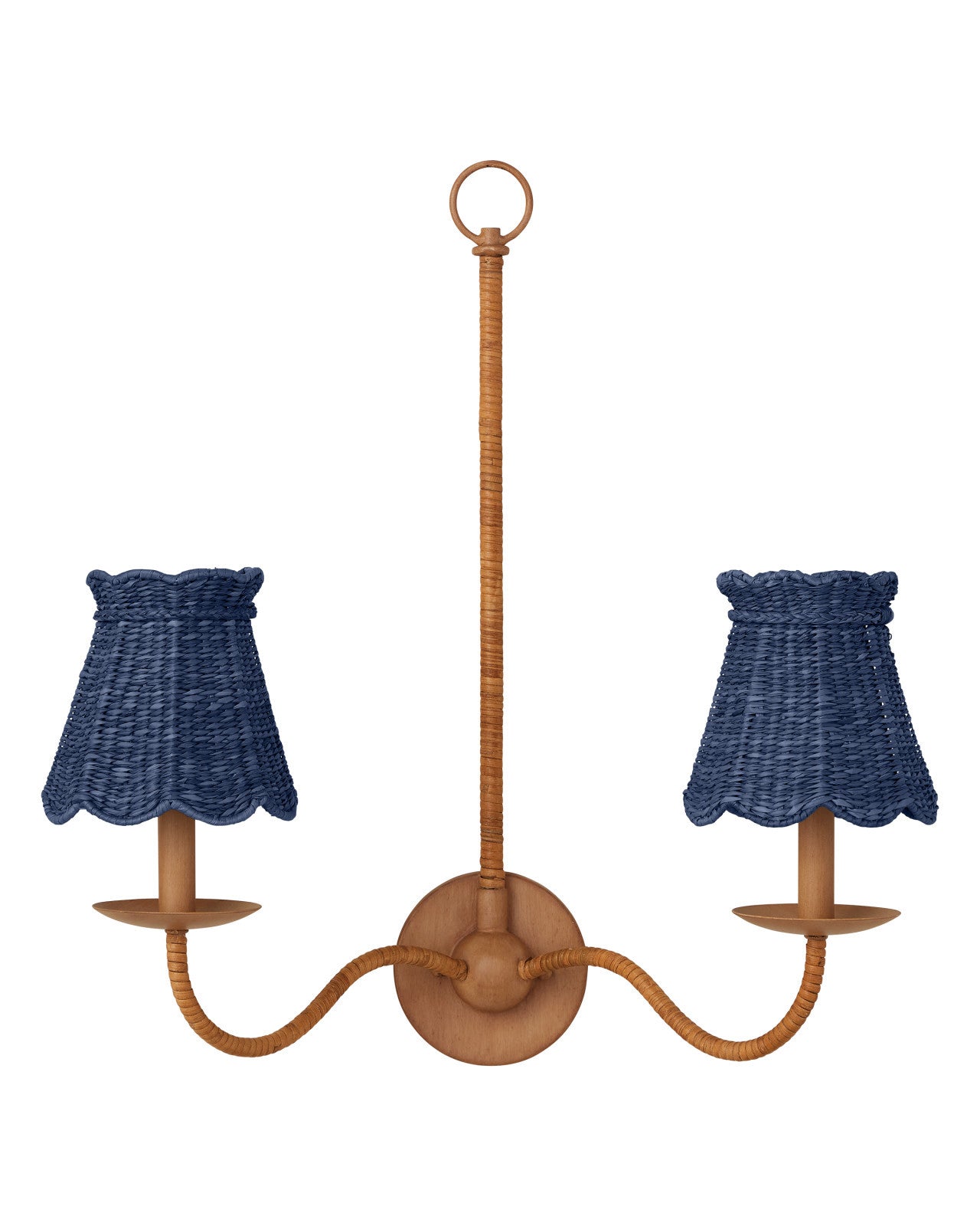 Annabelle Indigo Tapered Chandelier Shade