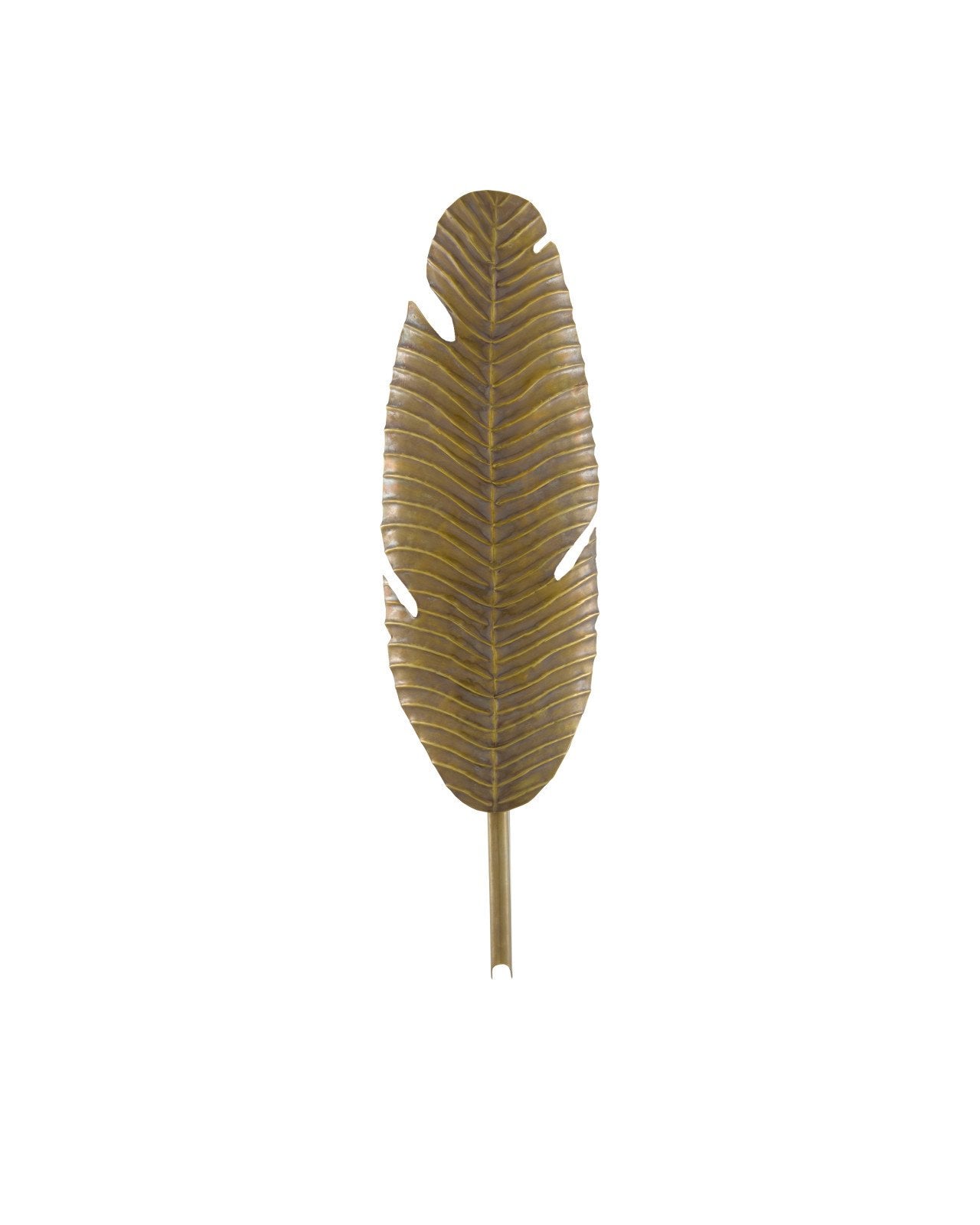 Tropical Brass Leaf Wall Sconce
