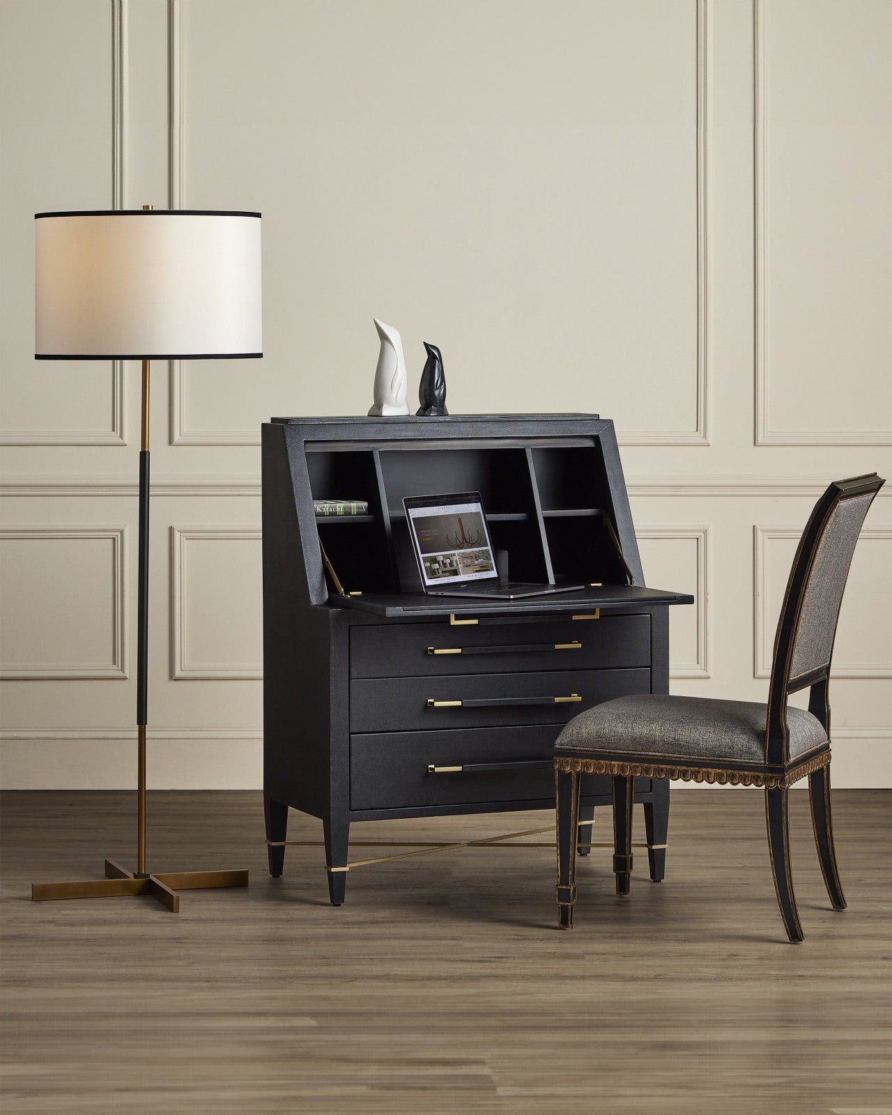 Verona Black Secretary Desk