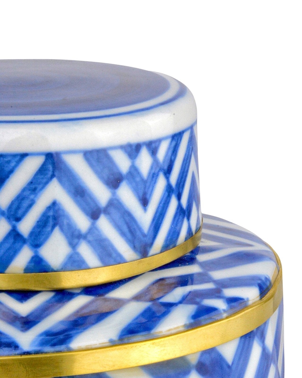 Blue & White Optical Tea Jar Set of 2