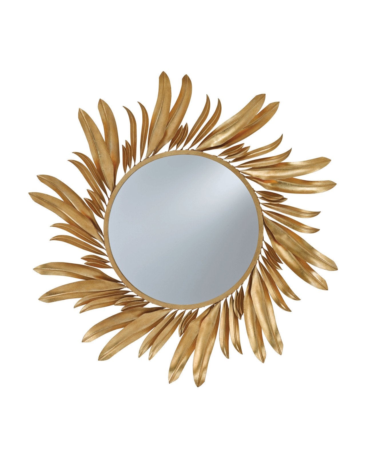 Folium Round Gold Mirror