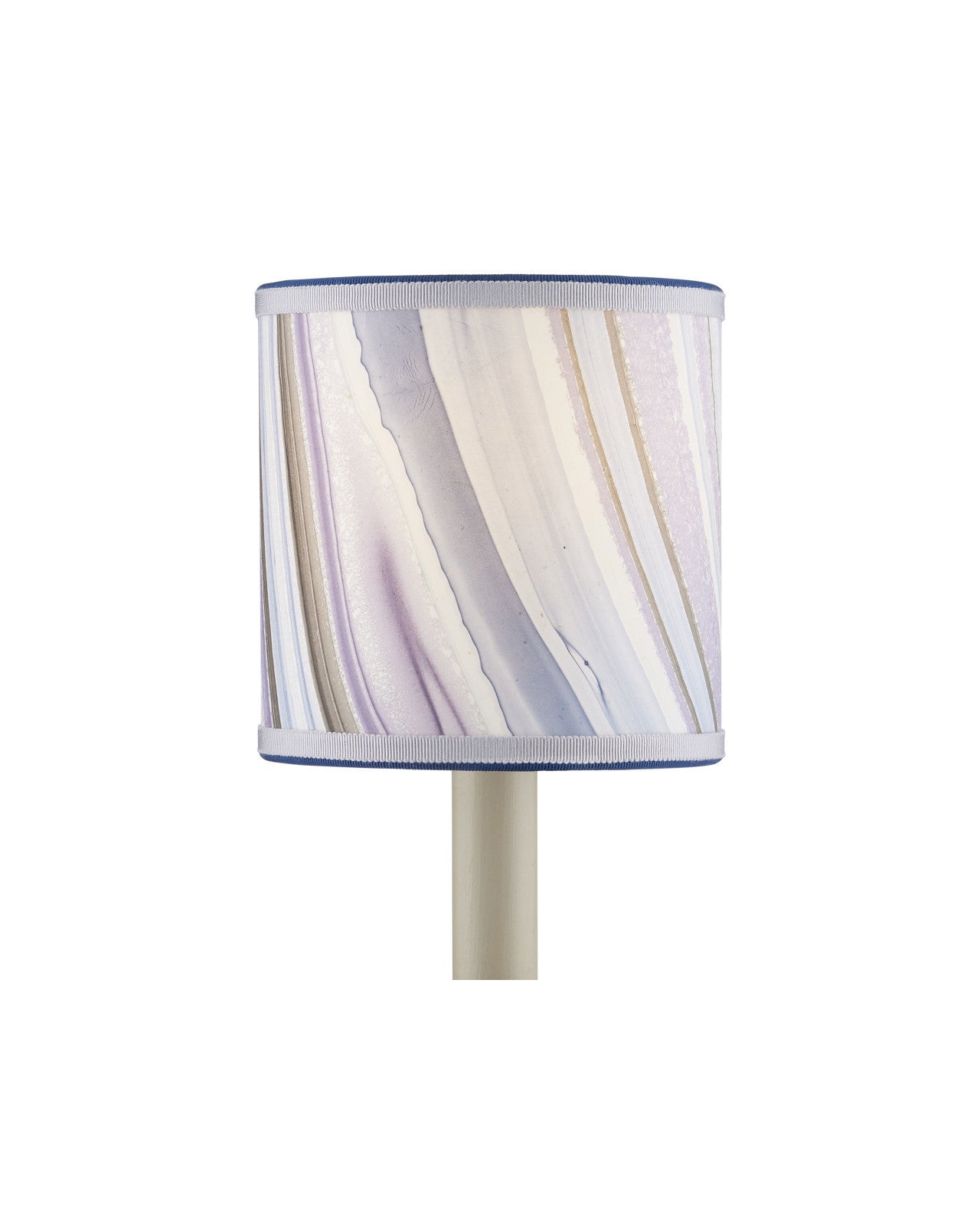 Marble Lavender Paper Drum Chandelier Shade