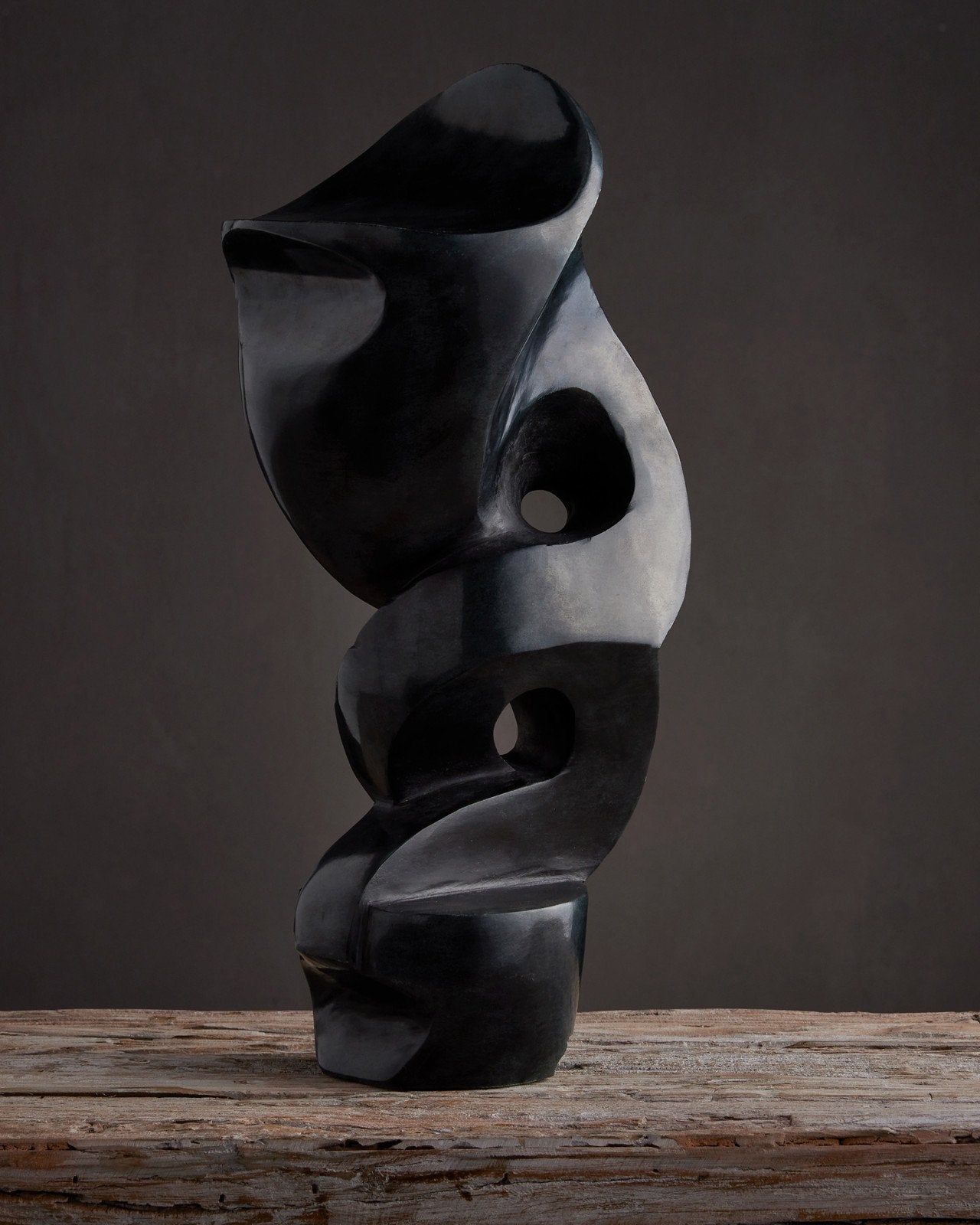 Roland Black Marble Abstract Sculpture