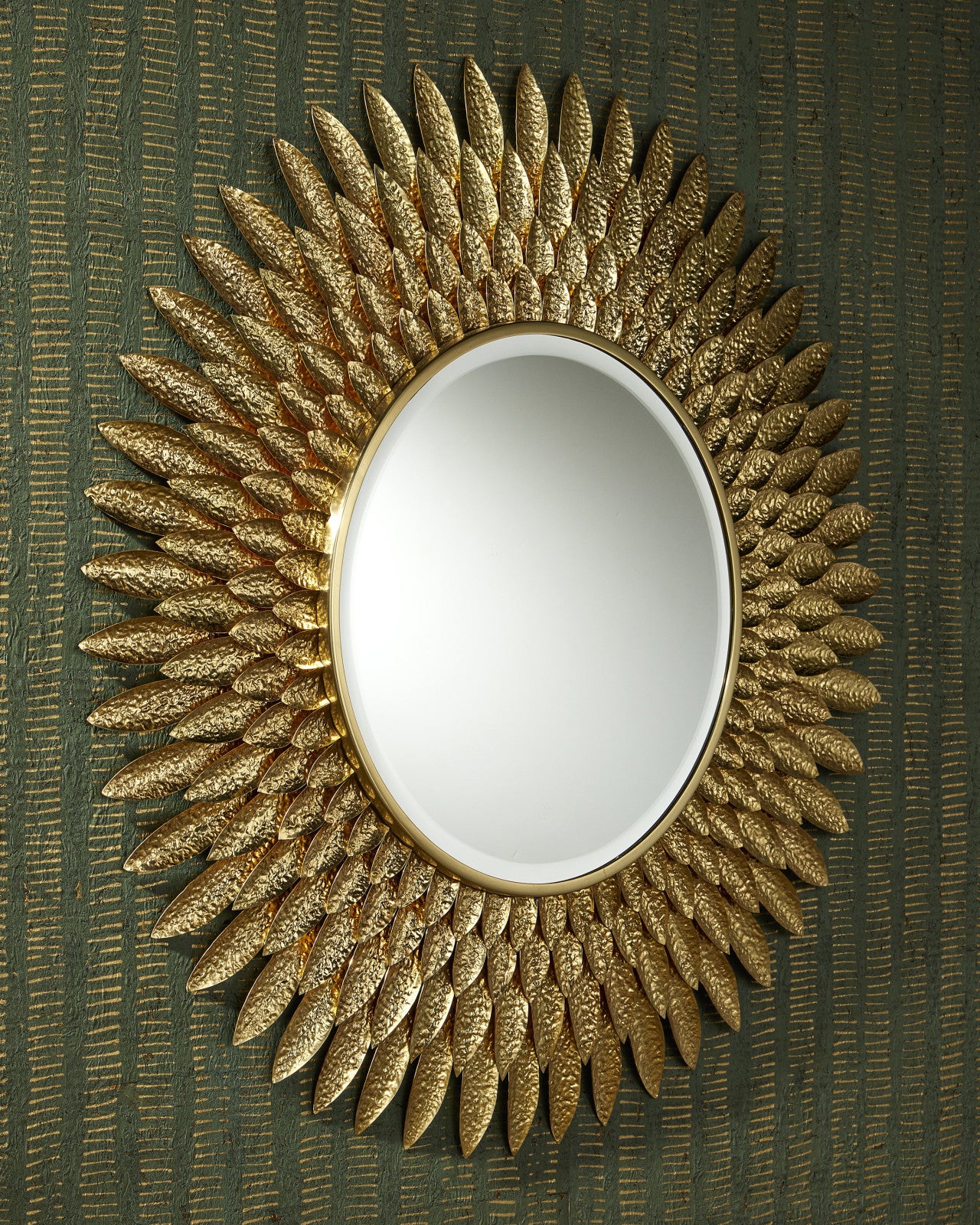 Gold Mirror, Round Mirror, Wall Mirror, Currey and Company