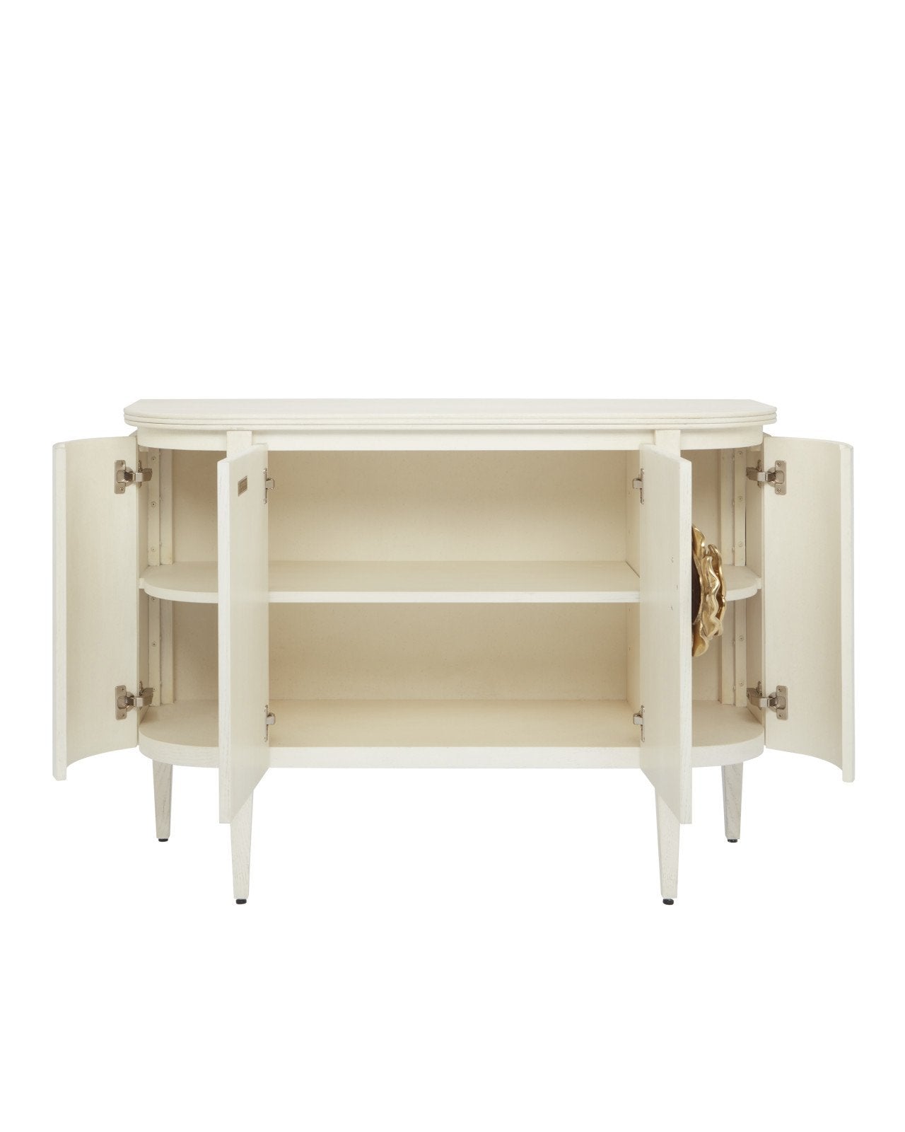 Briallen White Demi-Lune Cabinet