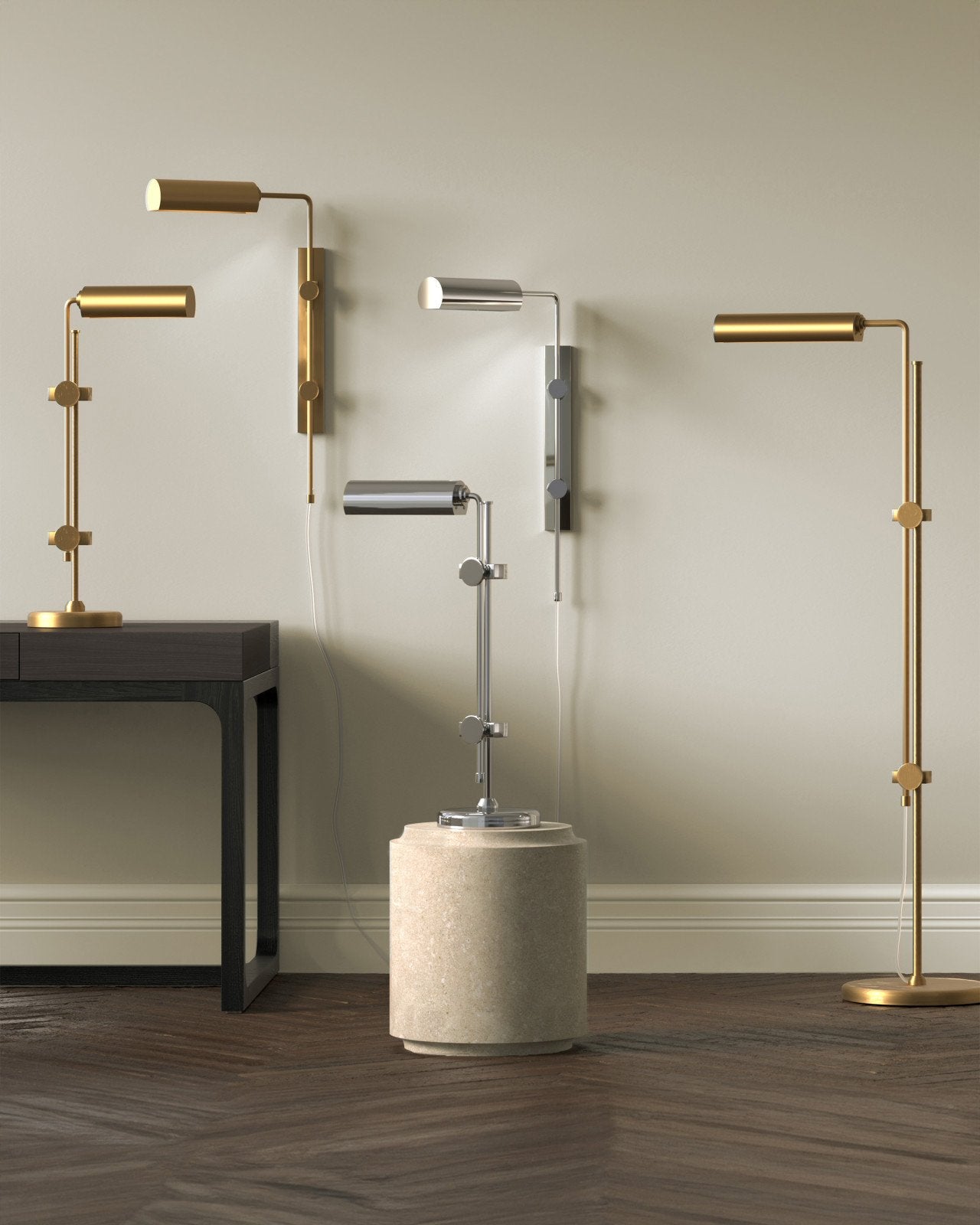 Satire Brass Swing-Arm Wall Sconce