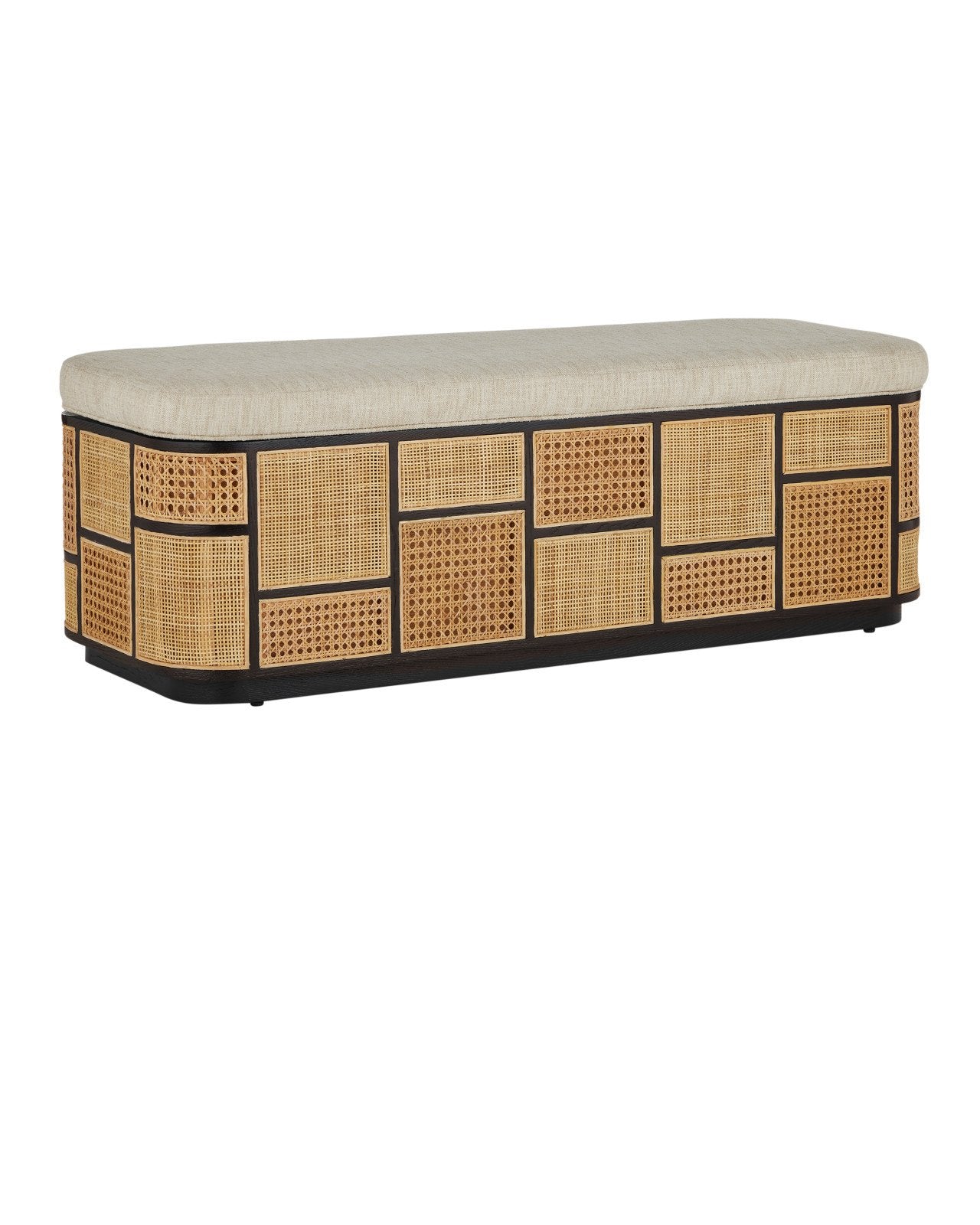 Anisa Black Storage Bench, Trailside Natural Instinct Safari