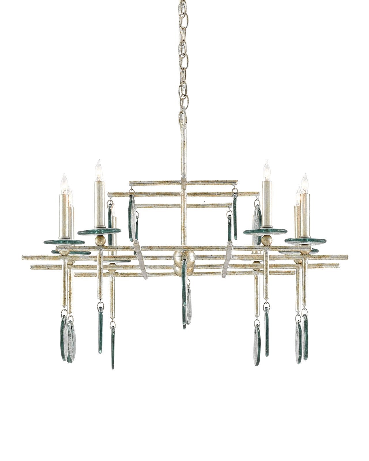 Sethos Silver Rectangular Chandelier